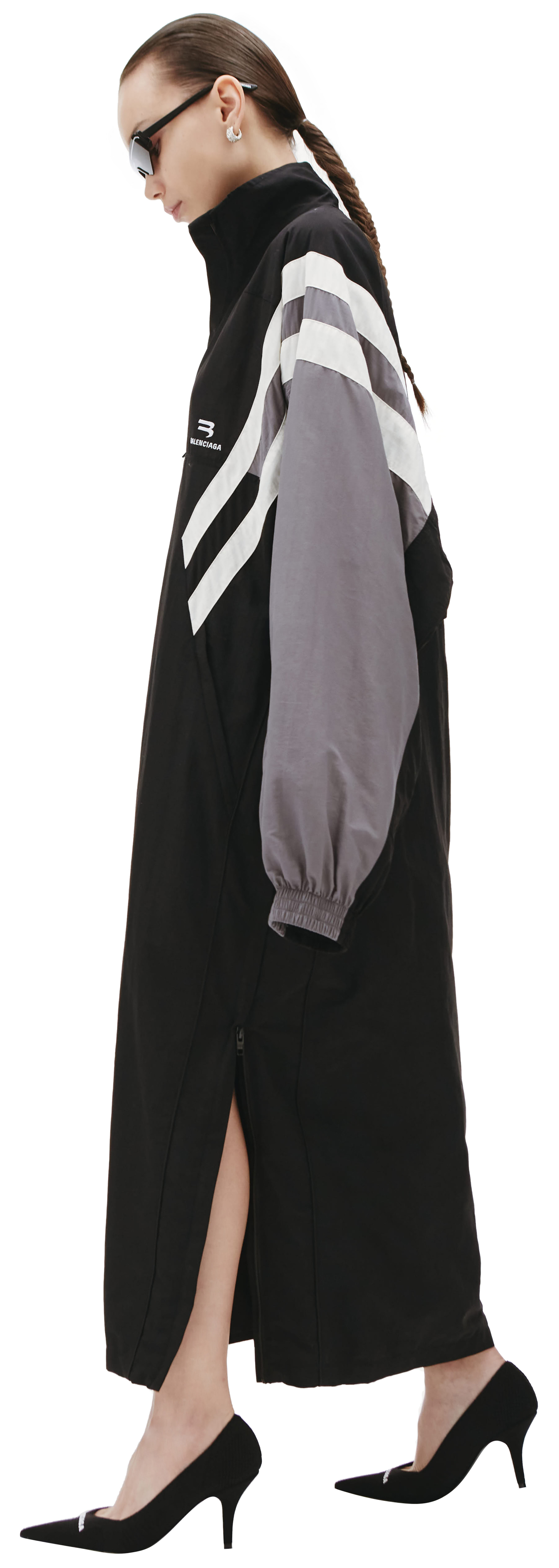 Balenciaga Платье с воротником на молнии