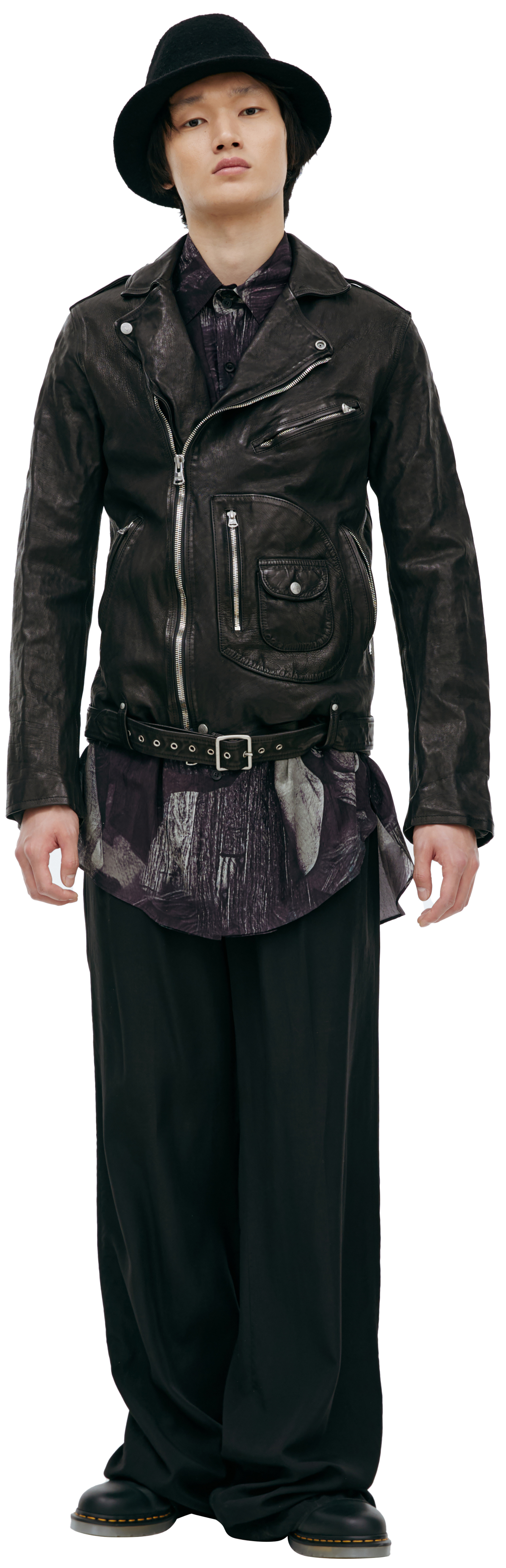 Yohji Yamamoto Кожаная куртка Yohji Yamamoto X BACKLASH