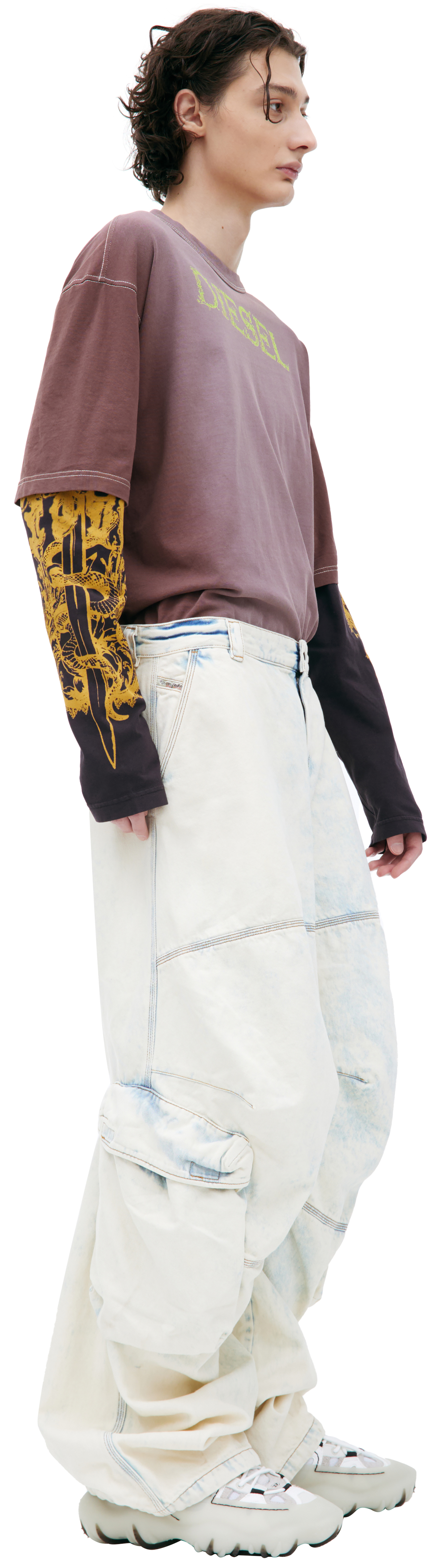 Diesel Широкие джинсы d-arne 0cbcv