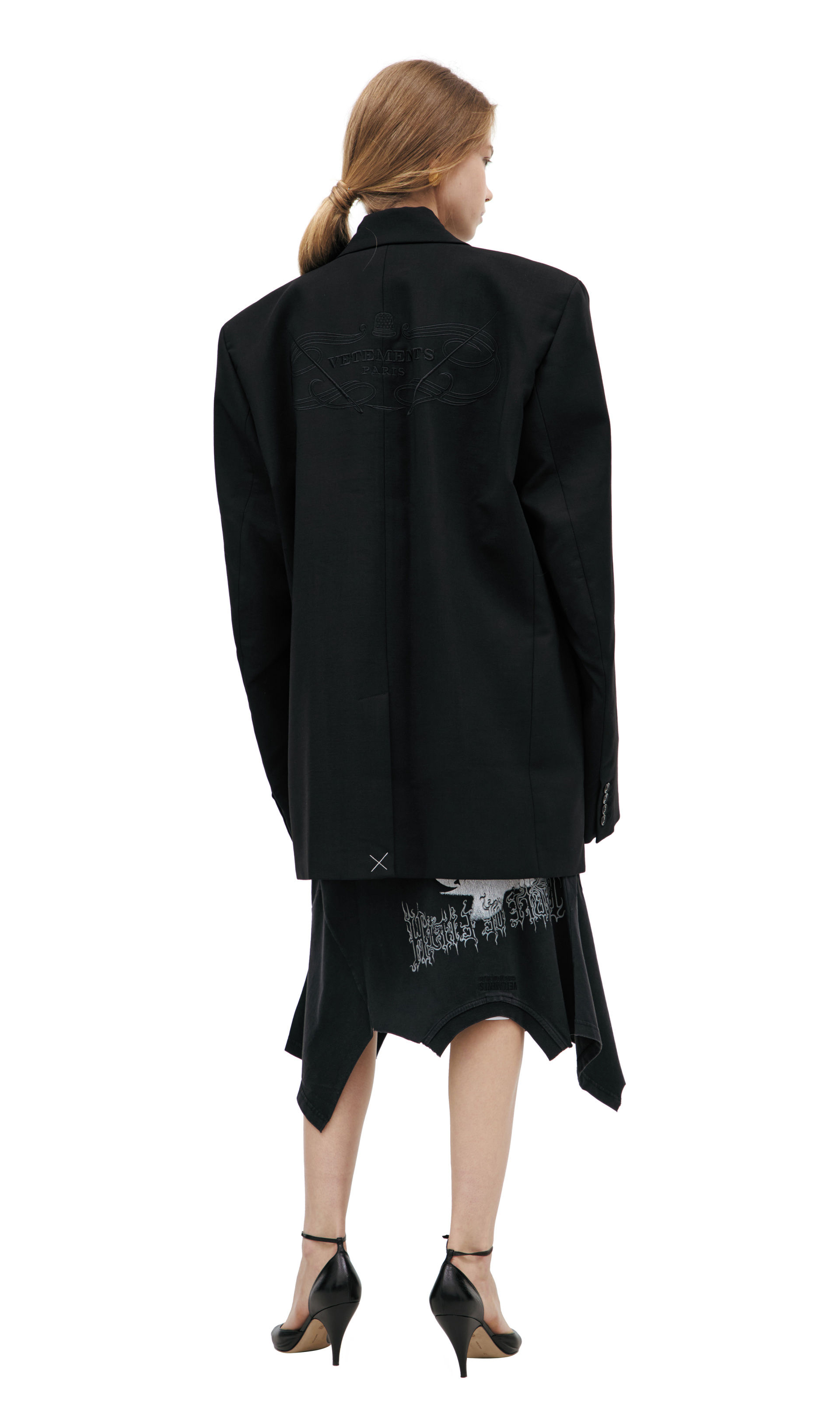 VETEMENTS Пиджак с вышивкой на спине