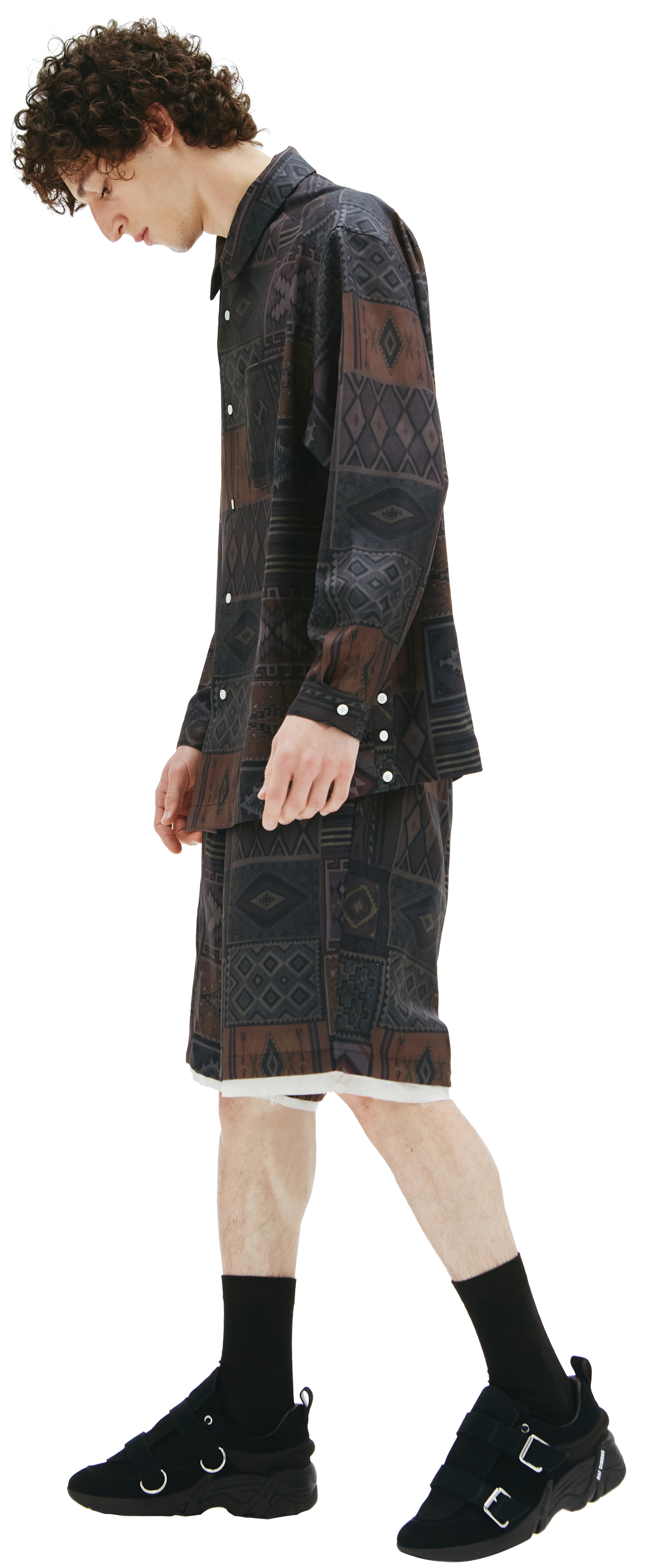 Children of the discordance Рубашка с этническим монопринтом