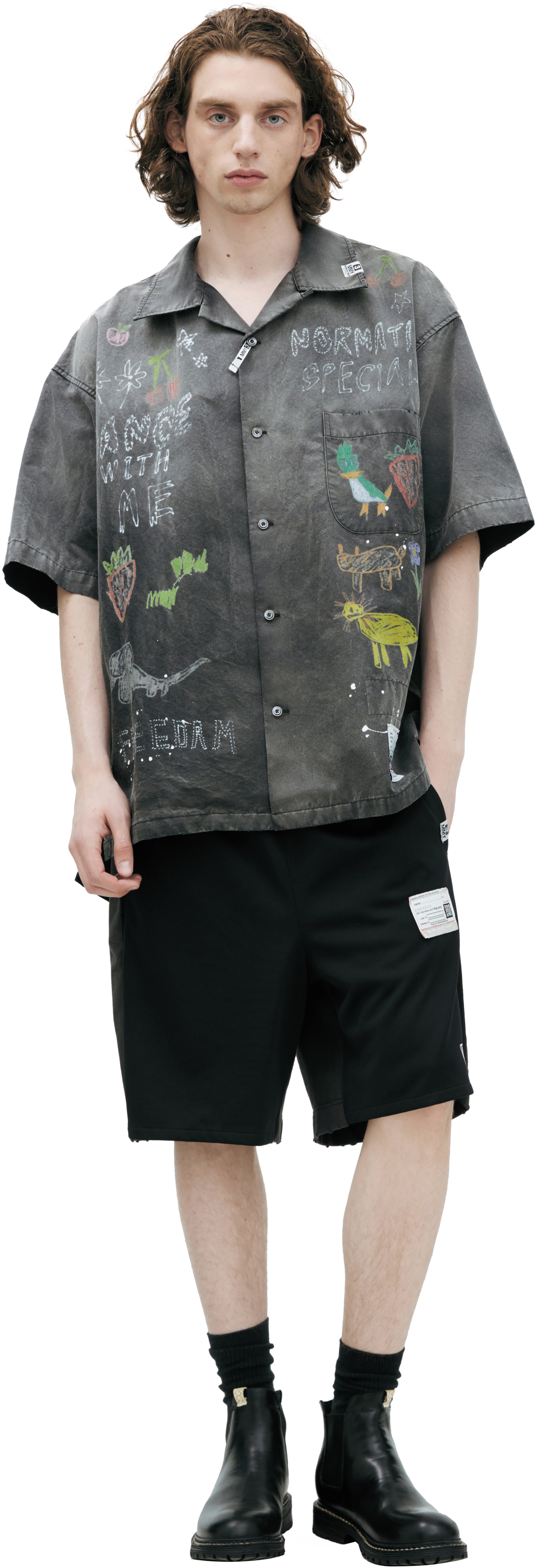 Maison Mihara Yasuhiro Рубашка с монопринтом