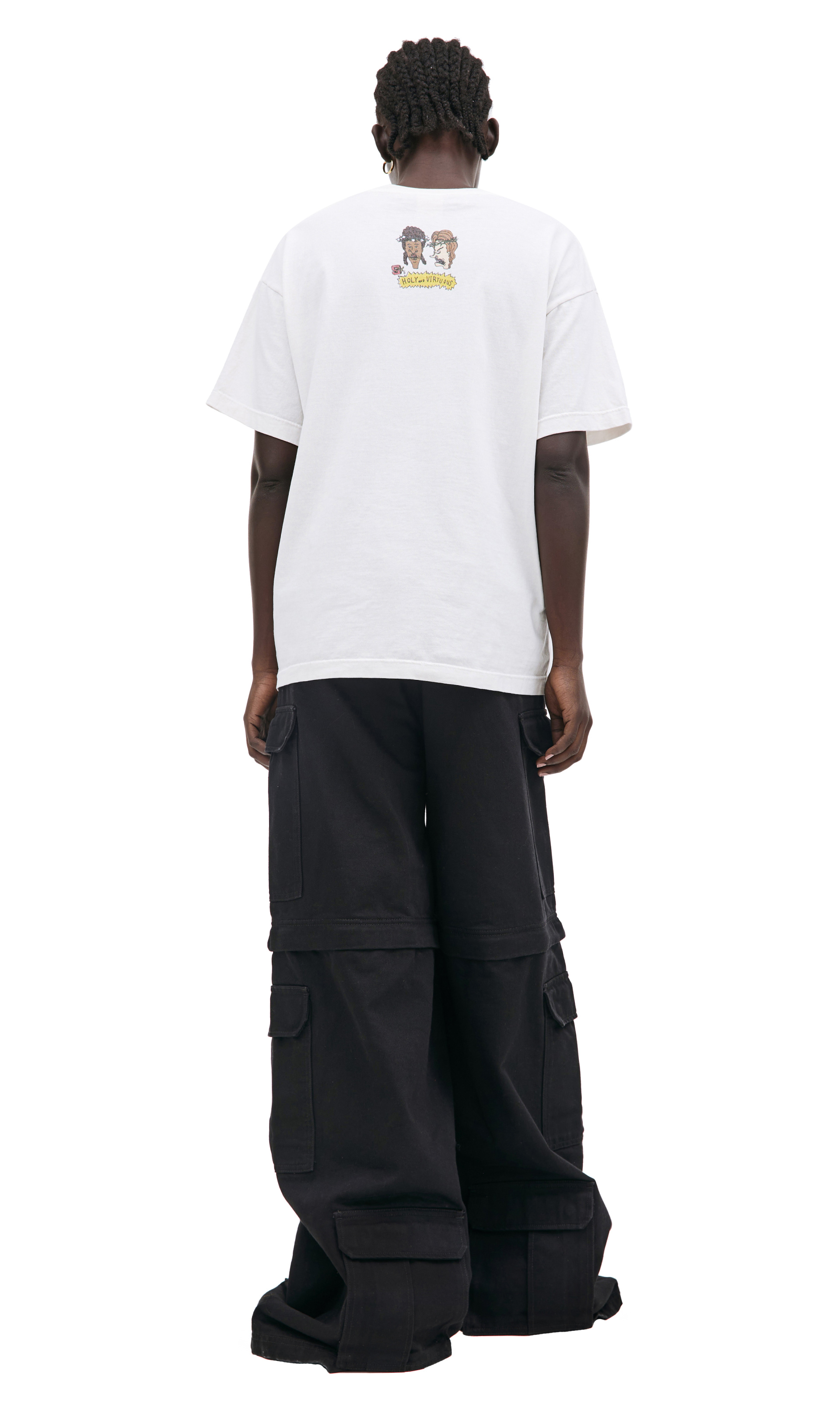 Saint Michael Оверсайз футболка с принтом Holy & Virtuous