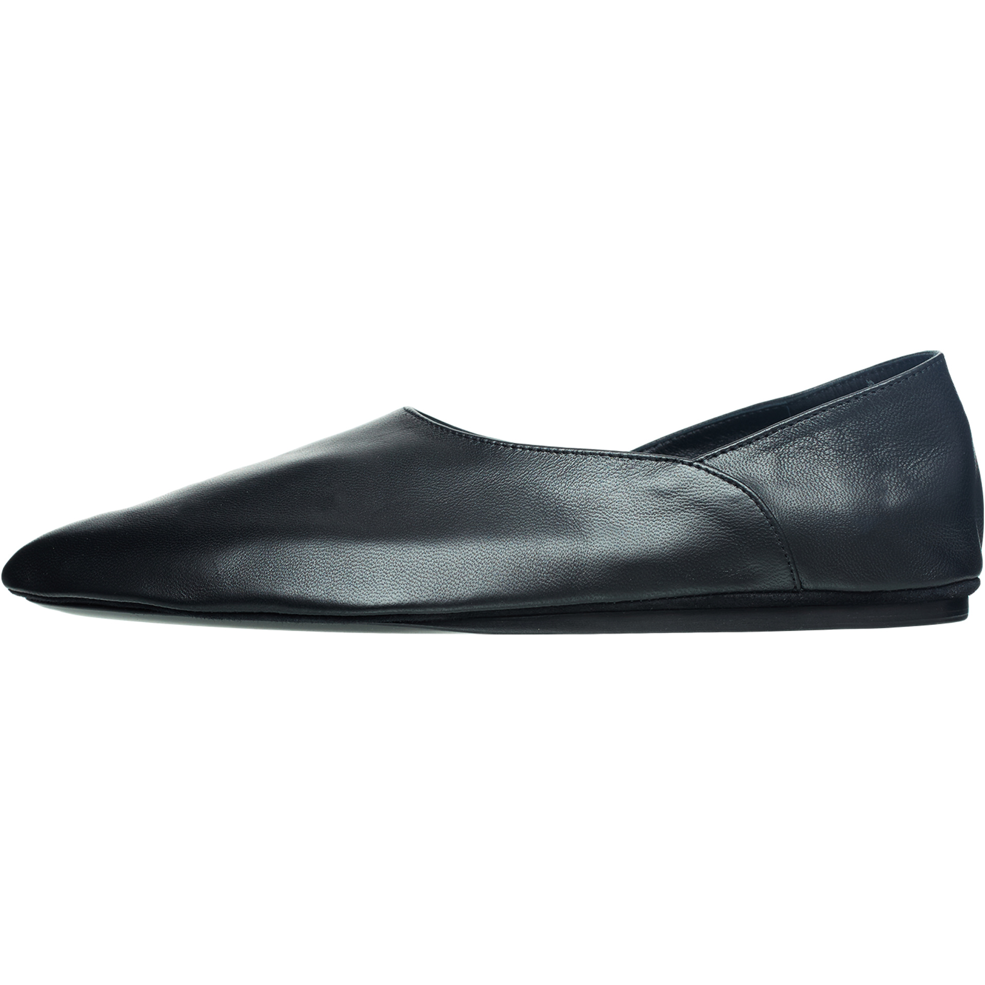Jil Sander Черные кожаные слипоны