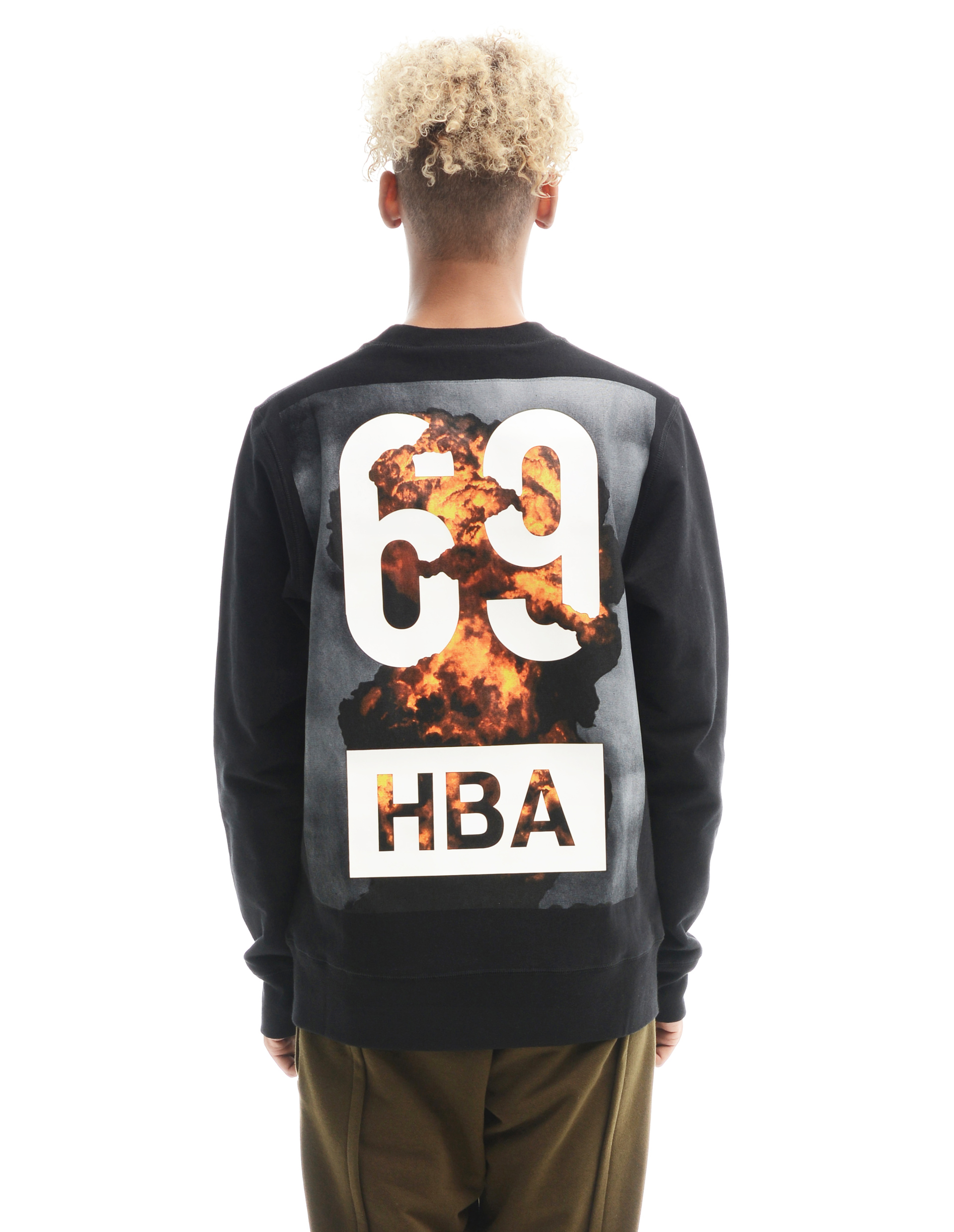 Hood By Air Хлопковая толстовка с принтом на спине