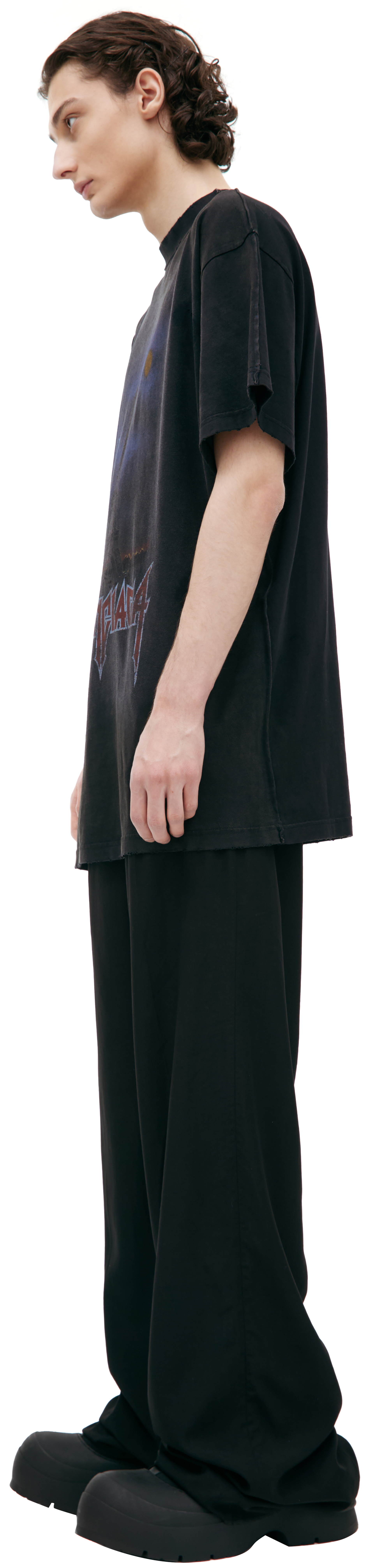 Balenciaga Черная футболка с принтом