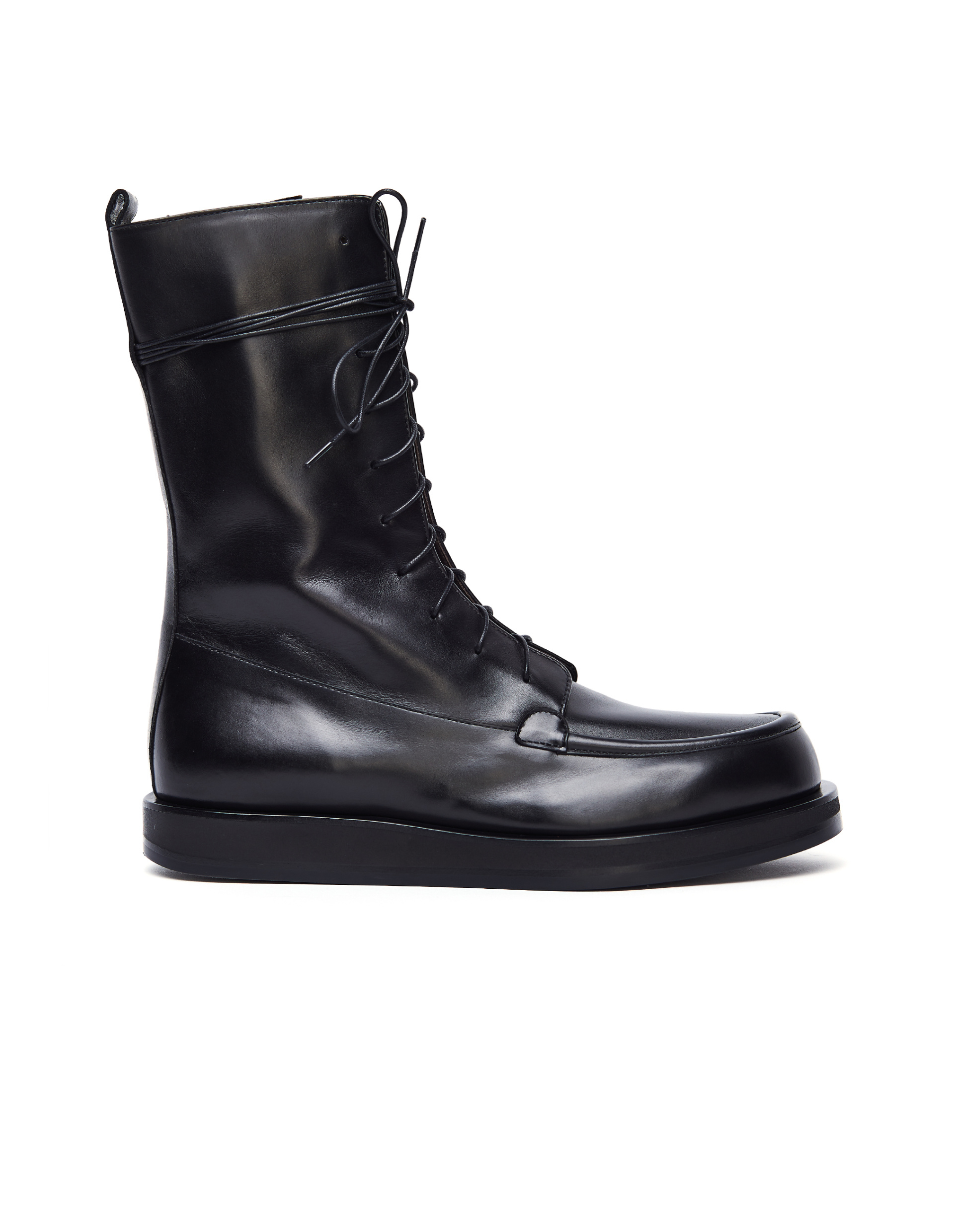 The Row Черные кожаные ботинки Patty