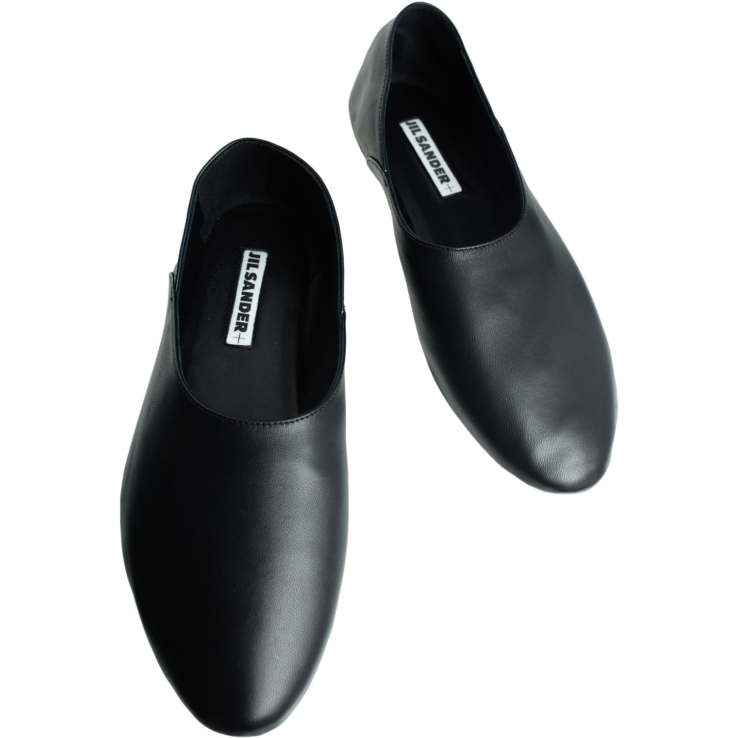Jil Sander Черные кожаные слипоны
