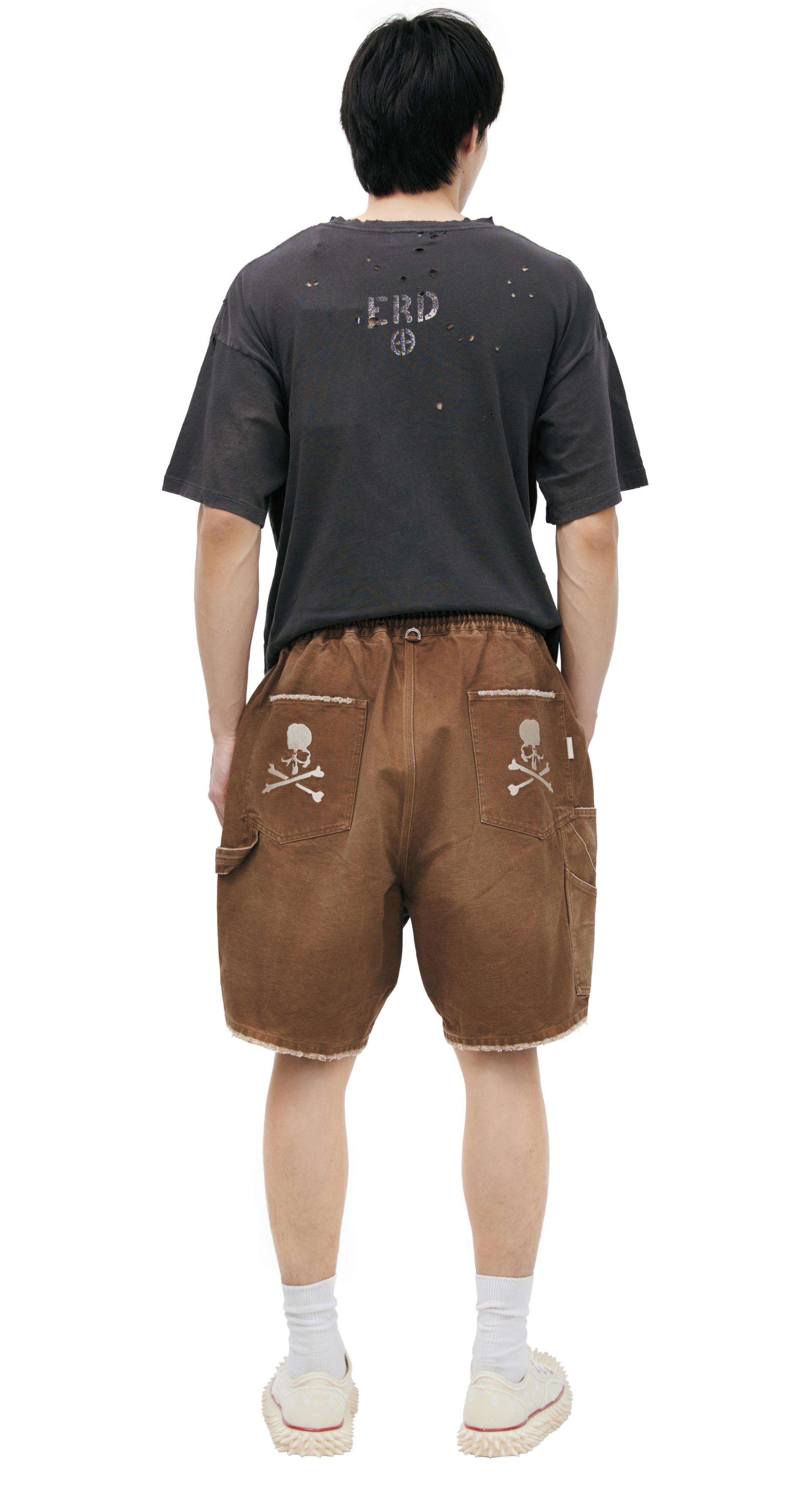 Mastermind WORLD Шорты с необработанными краями