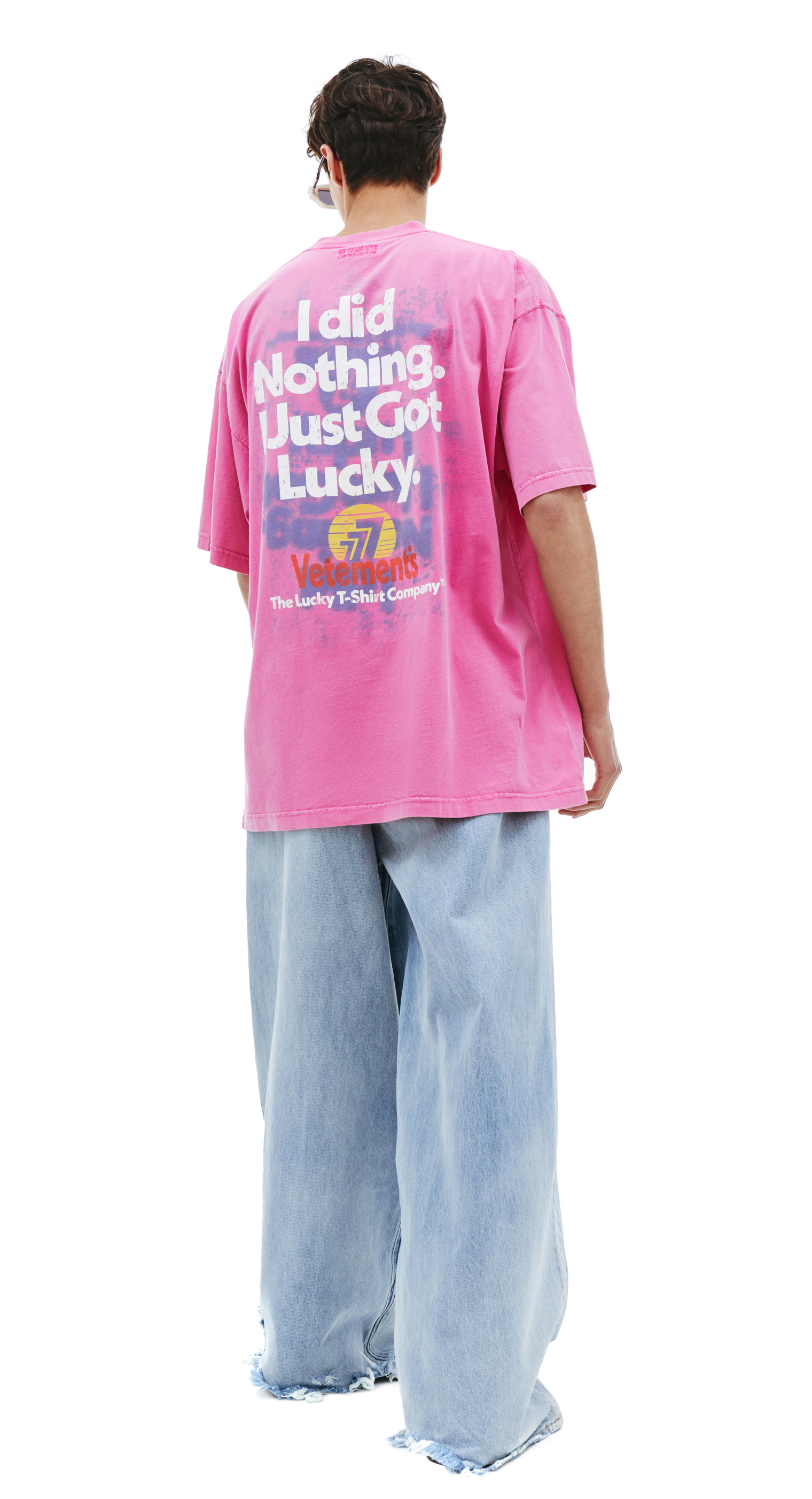 VETEMENTS Оверсайз футболка \'I got Lucky\'