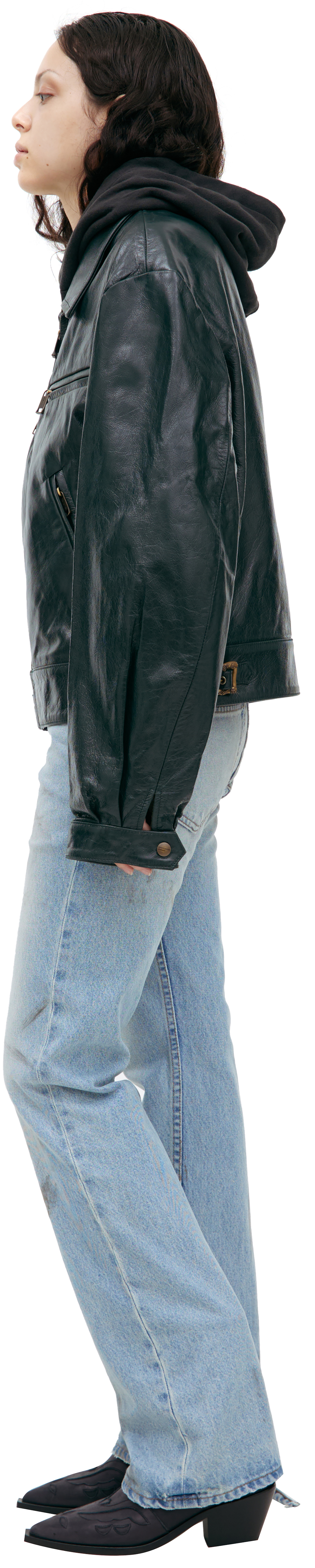 Enfants Riches Déprimés Кожаная куртка на молнии