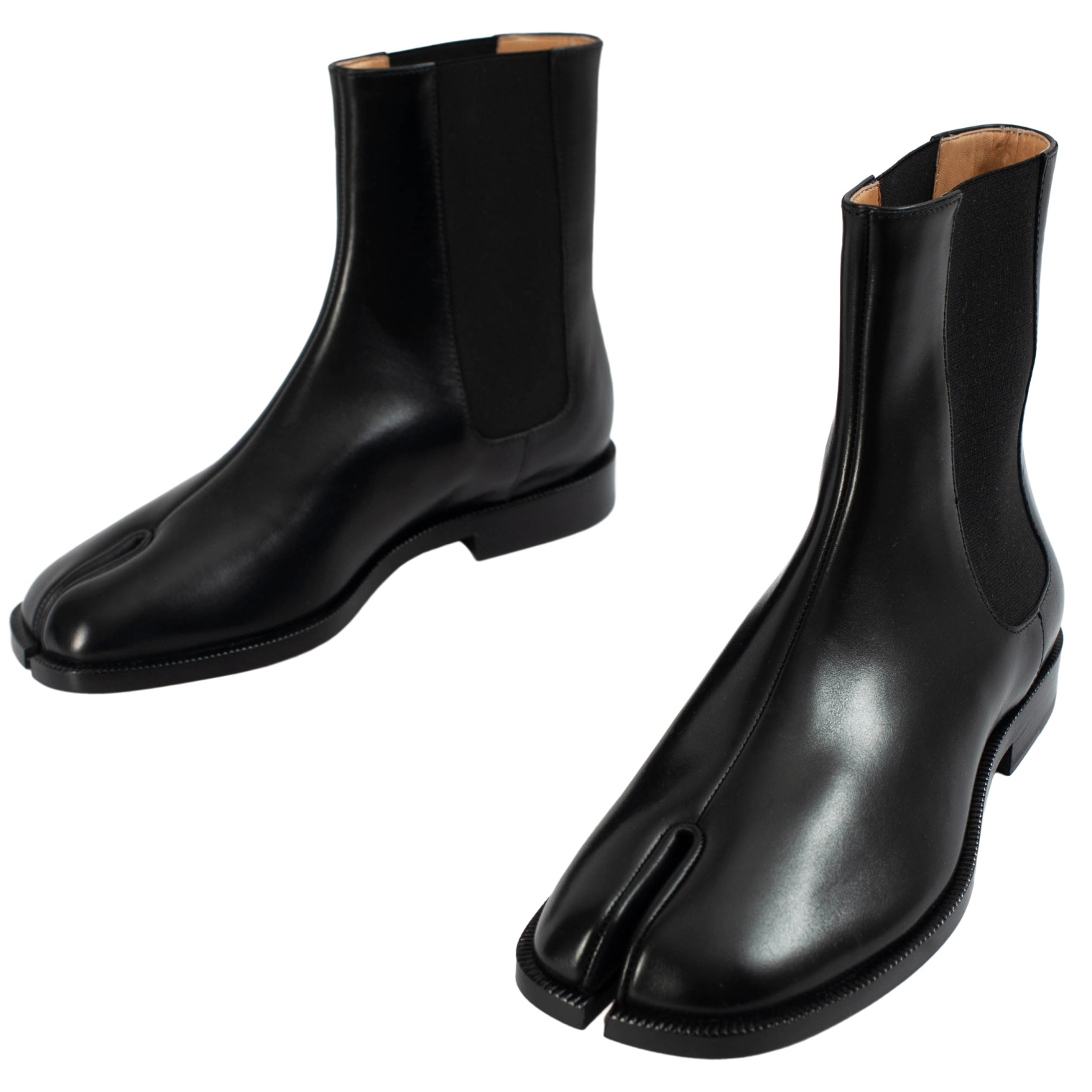 Maison Margiela Черные кожаные челси Tabi