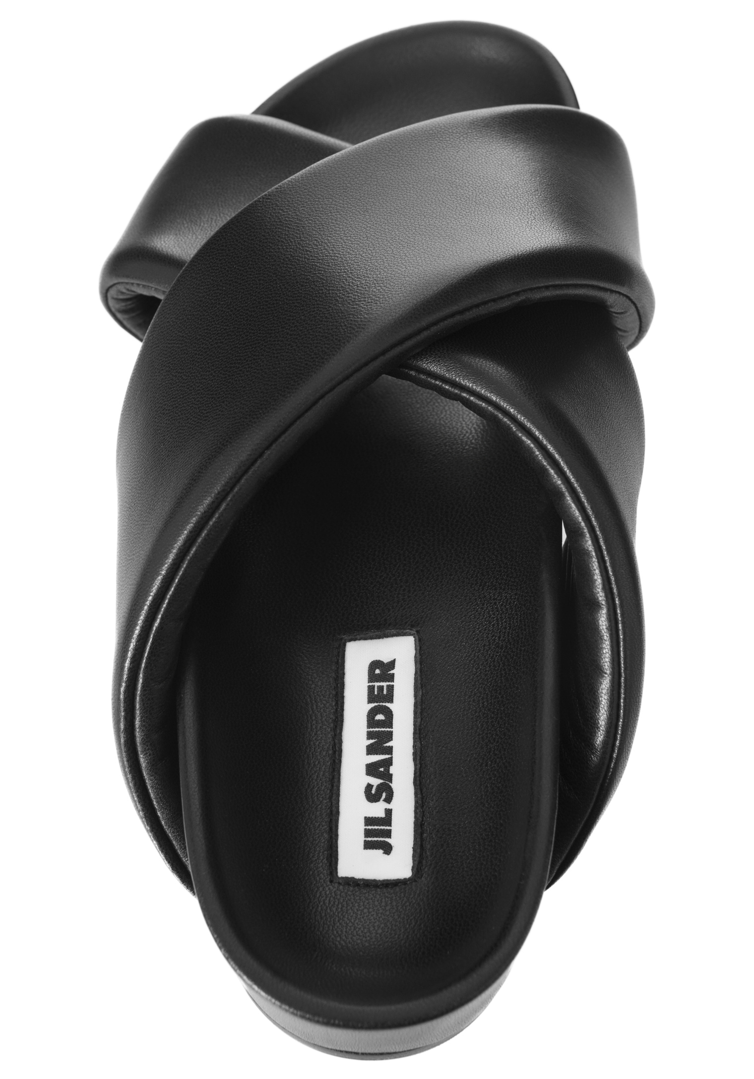 Jil Sander Черные сандалии из кожи