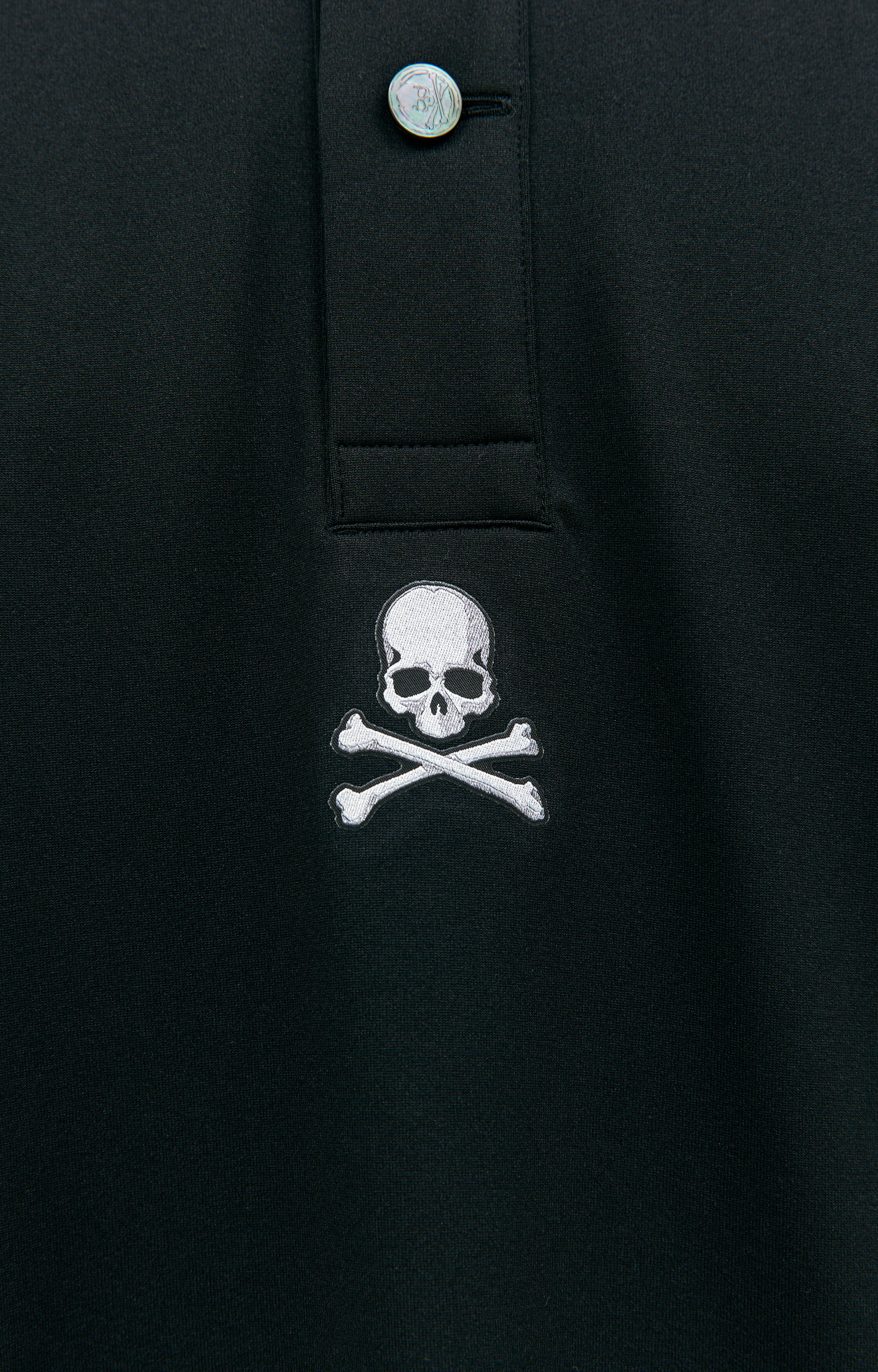 Mastermind WORLD Черное поло с вышивкой