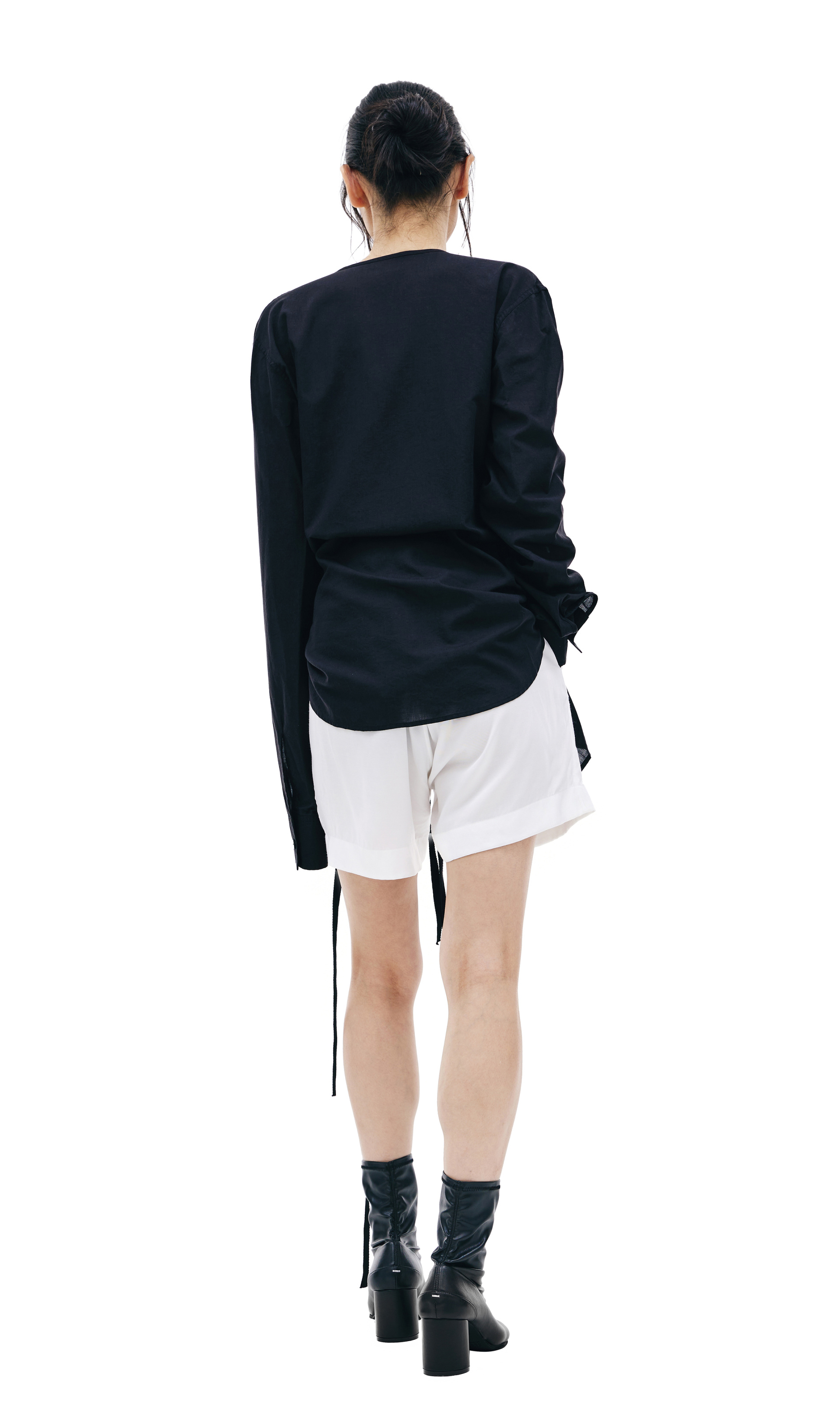 Yohji Yamamoto Удлиненная рубашка из хлопка