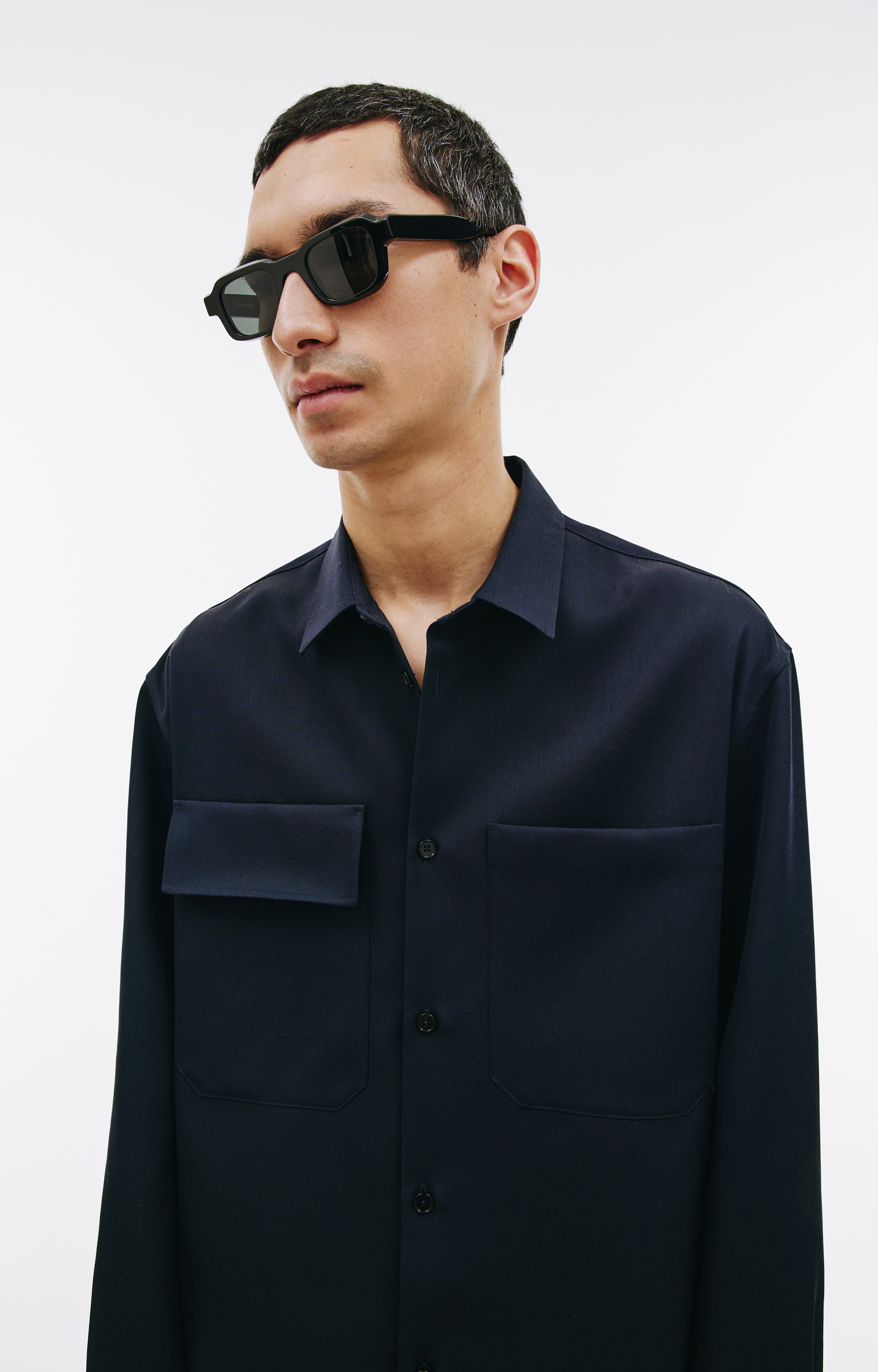 Jil Sander Рубашка из шерсти с накладными карманами