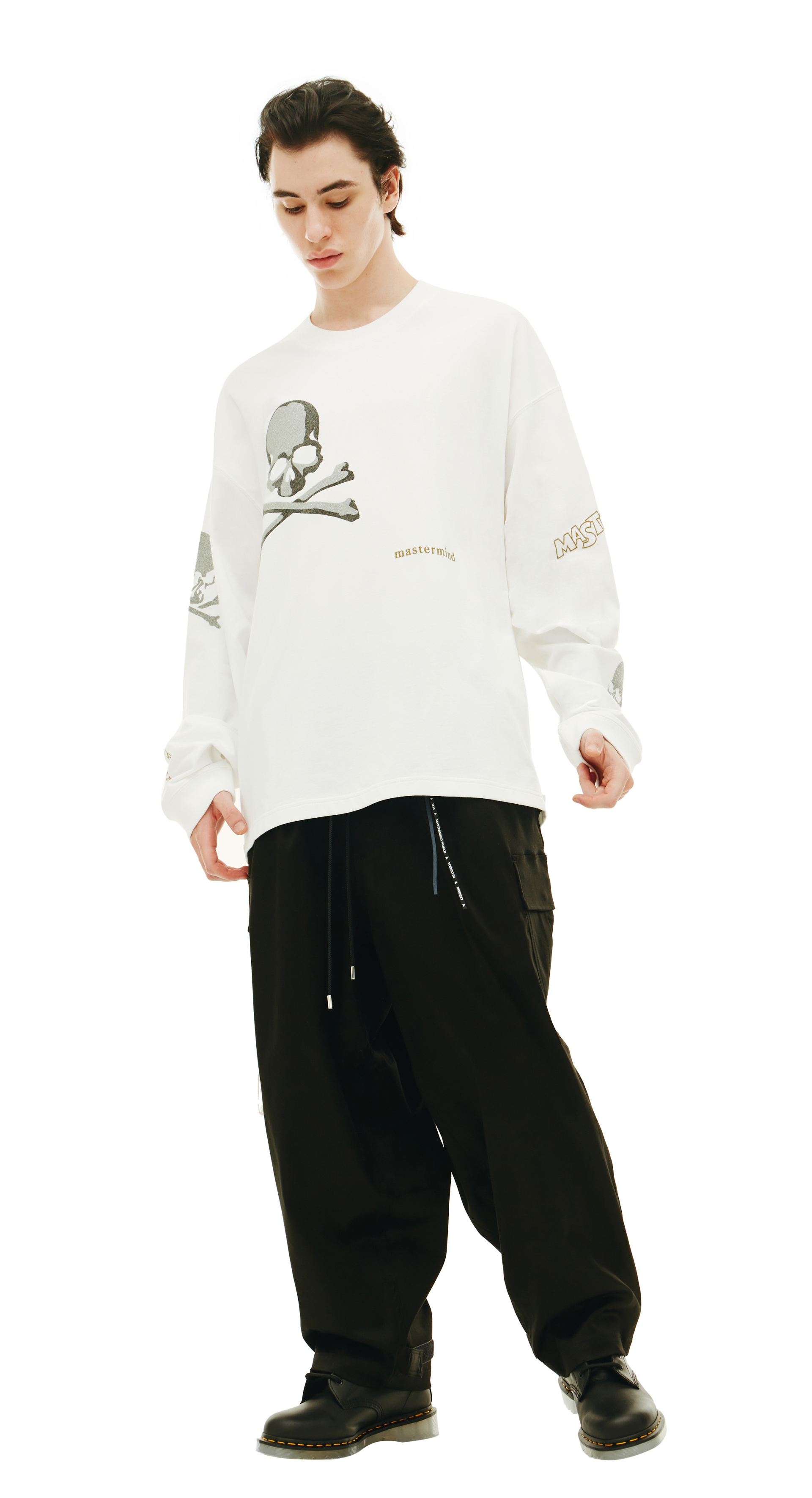 Mastermind WORLD Оверсайз лонгслив с черепами
