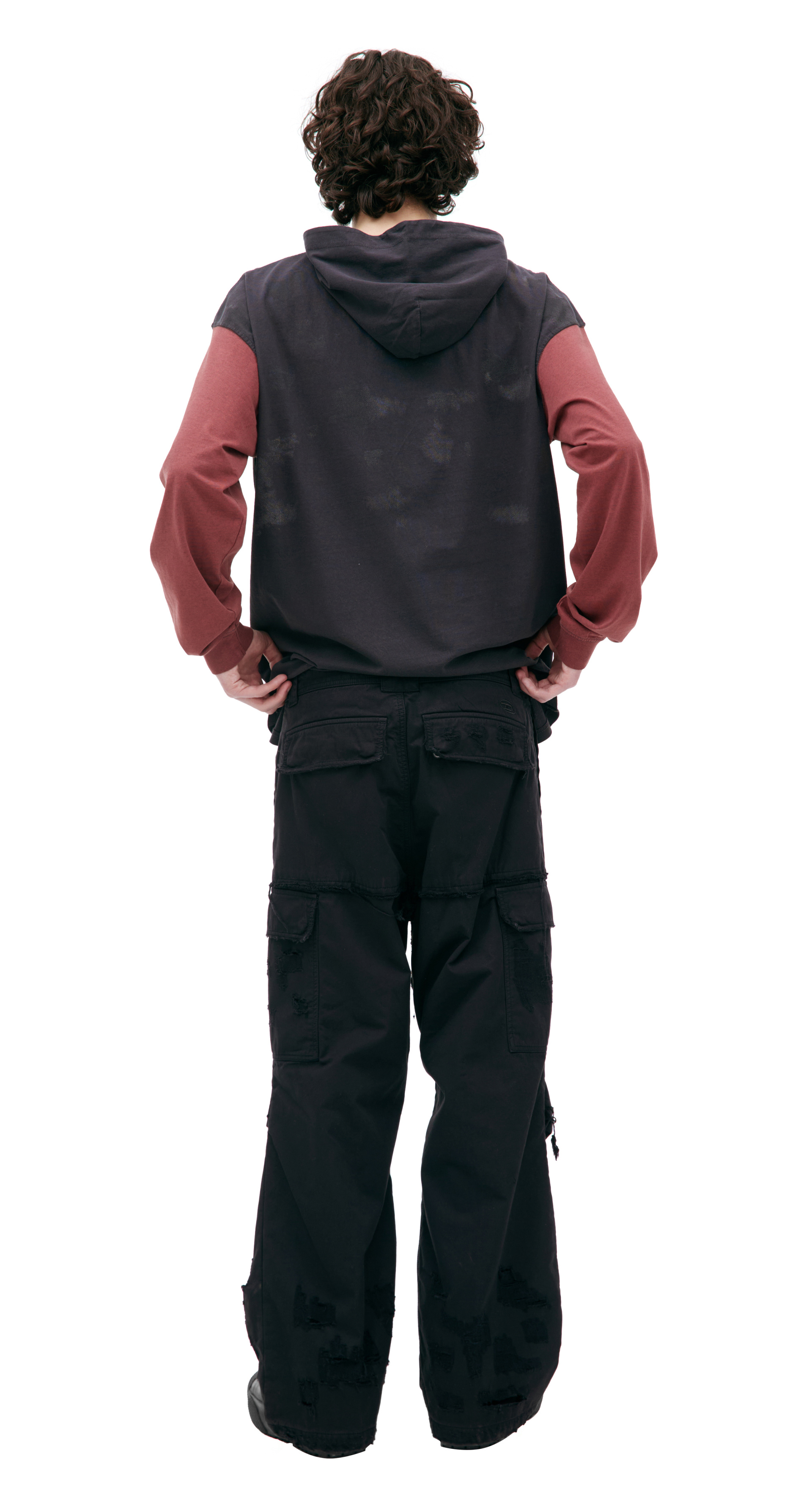 Diesel Рваные брюки карго