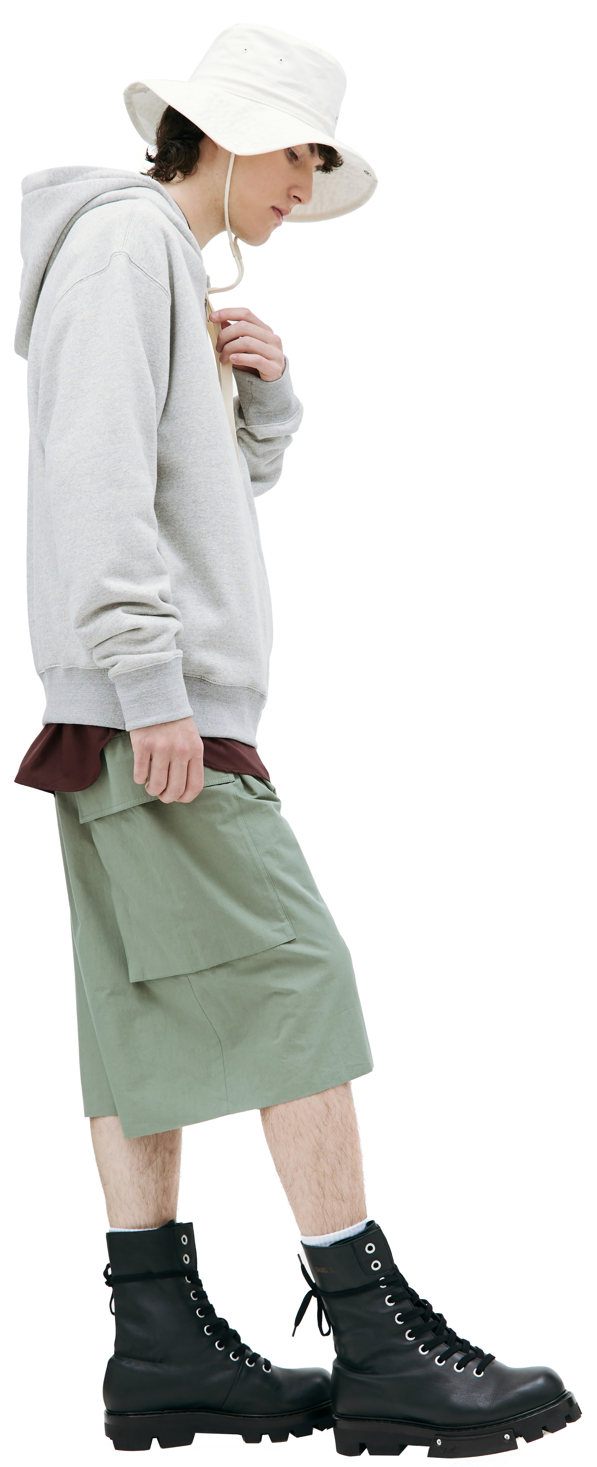 Jil Sander Худи на молнии с лентами