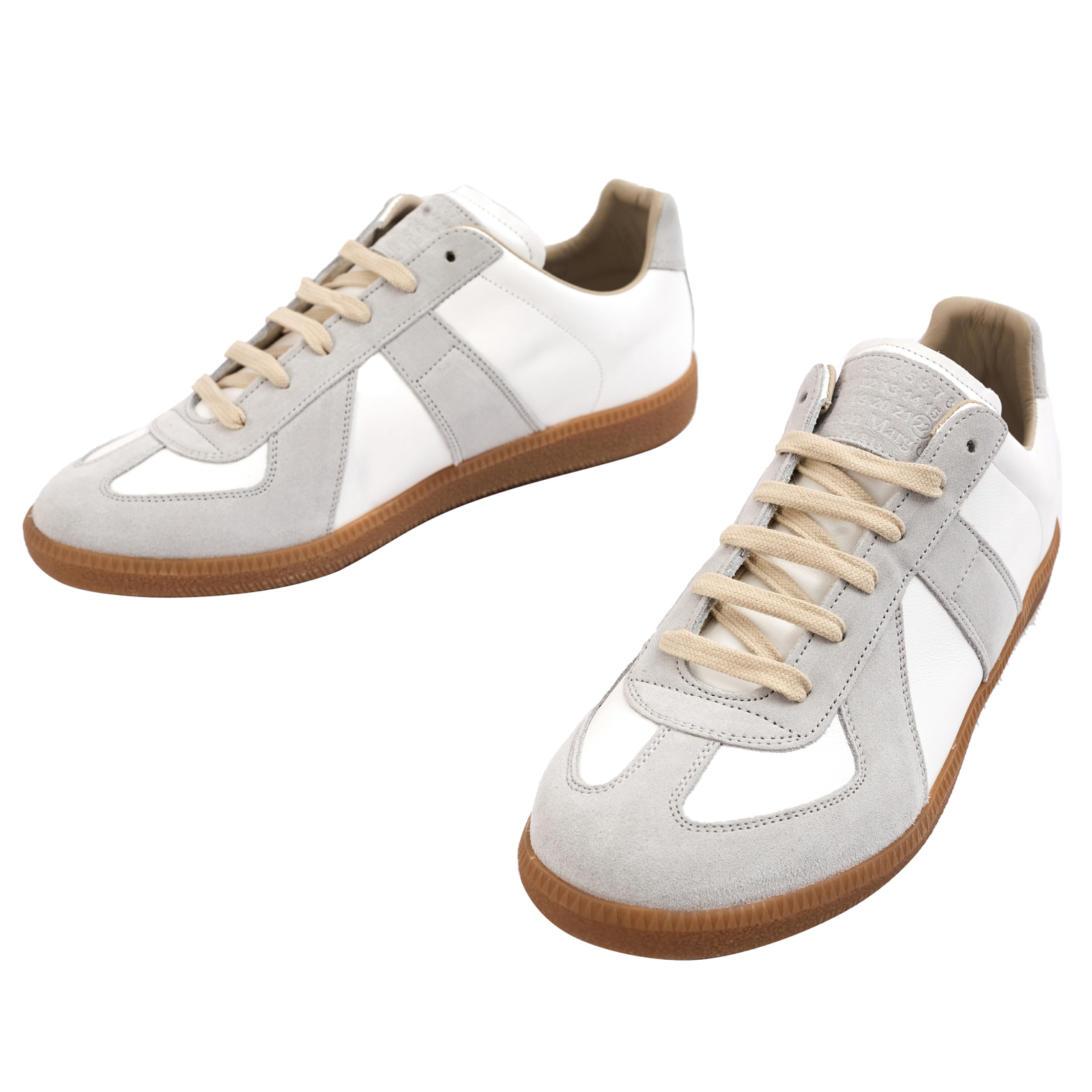 Maison Margiela Белые кроссовки из кожи