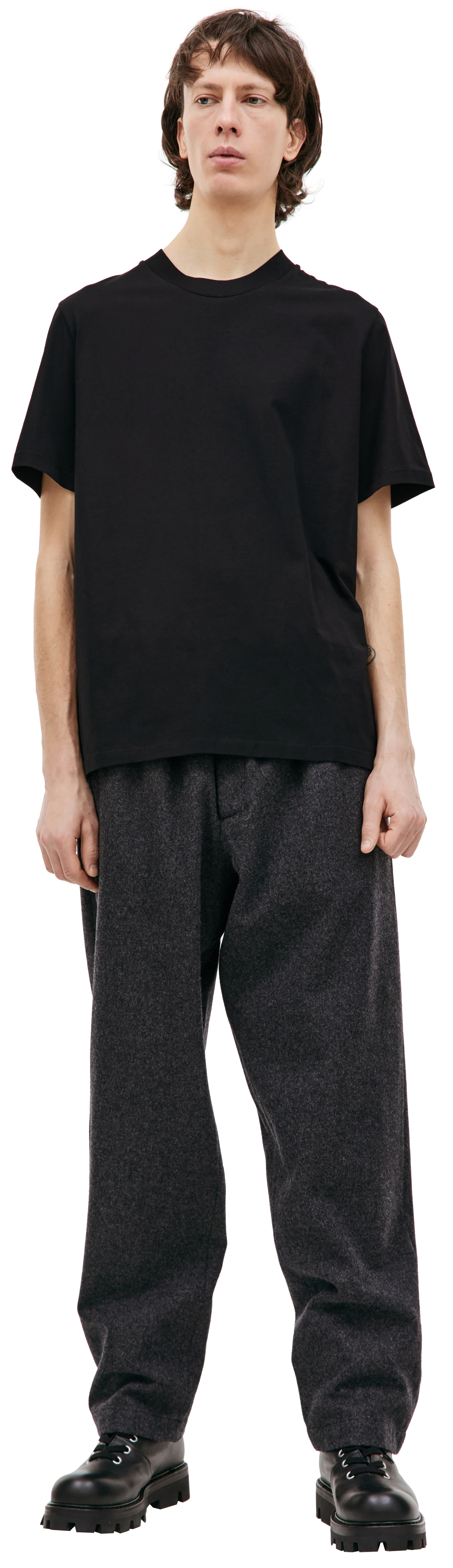 Jil Sander Черная базовая футболка