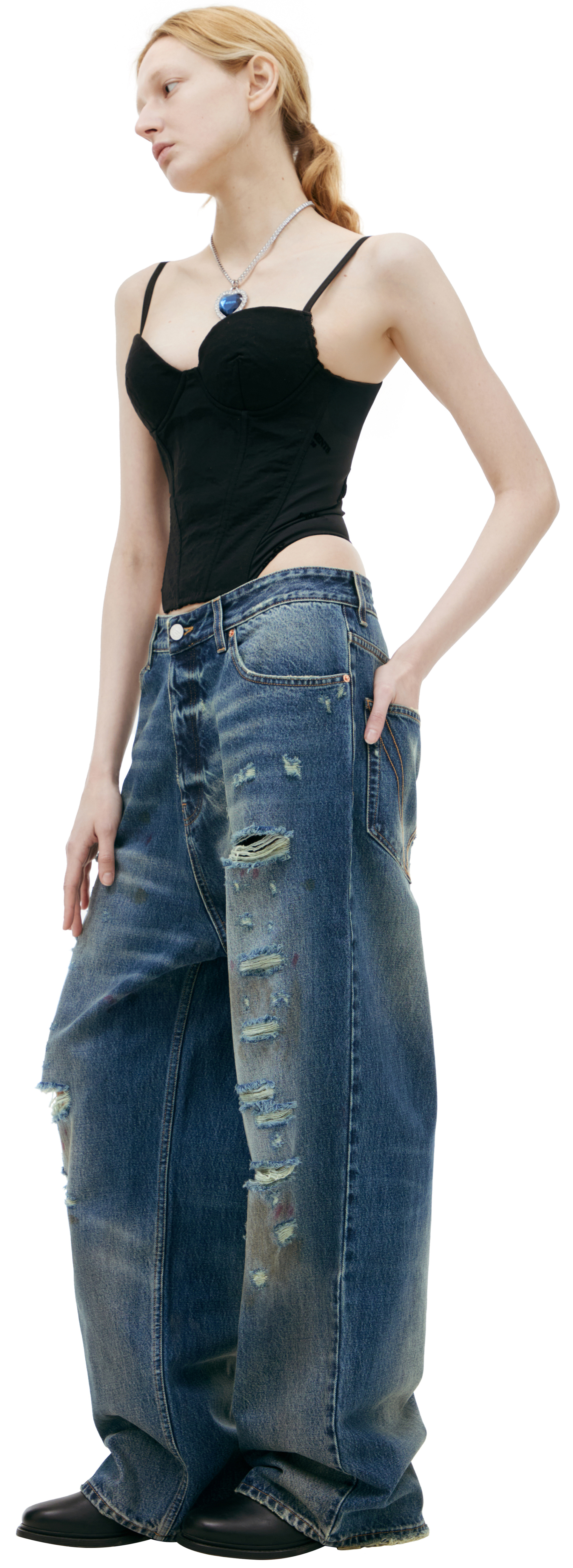 VETEMENTS Рваные джинсы