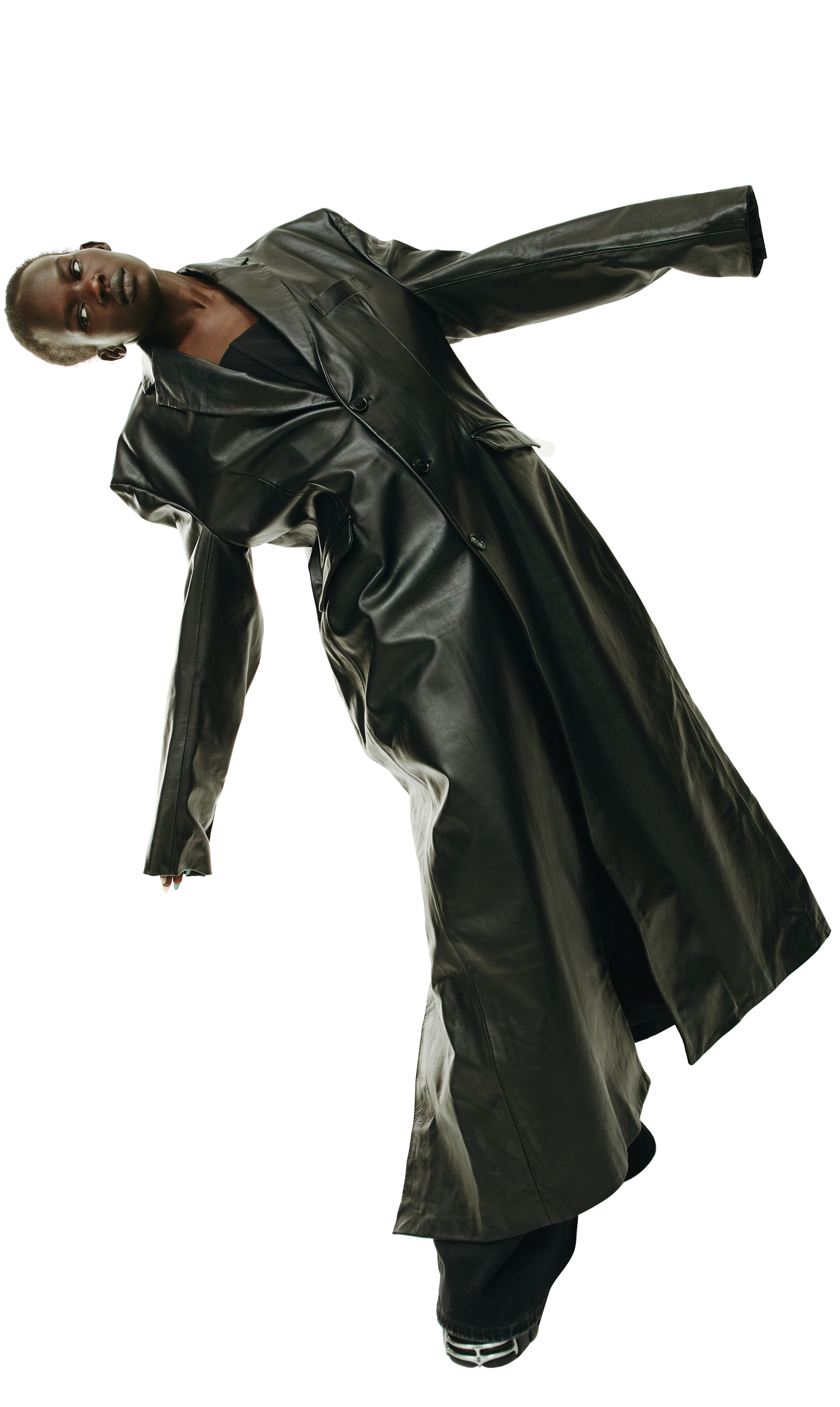 VETEMENTS Кожаное оверсайз пальто