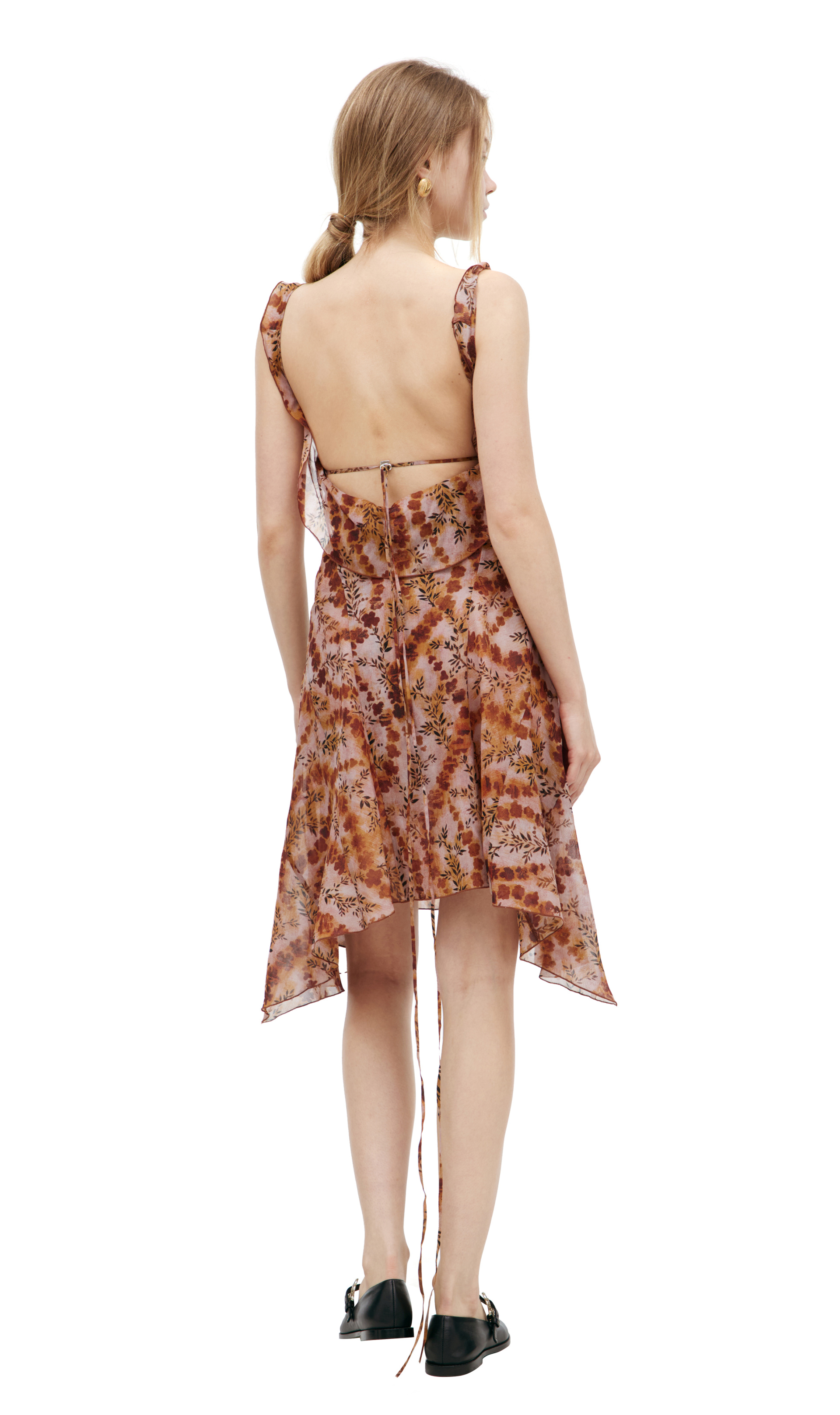 KNWLS Шелковое платье с монопринтом