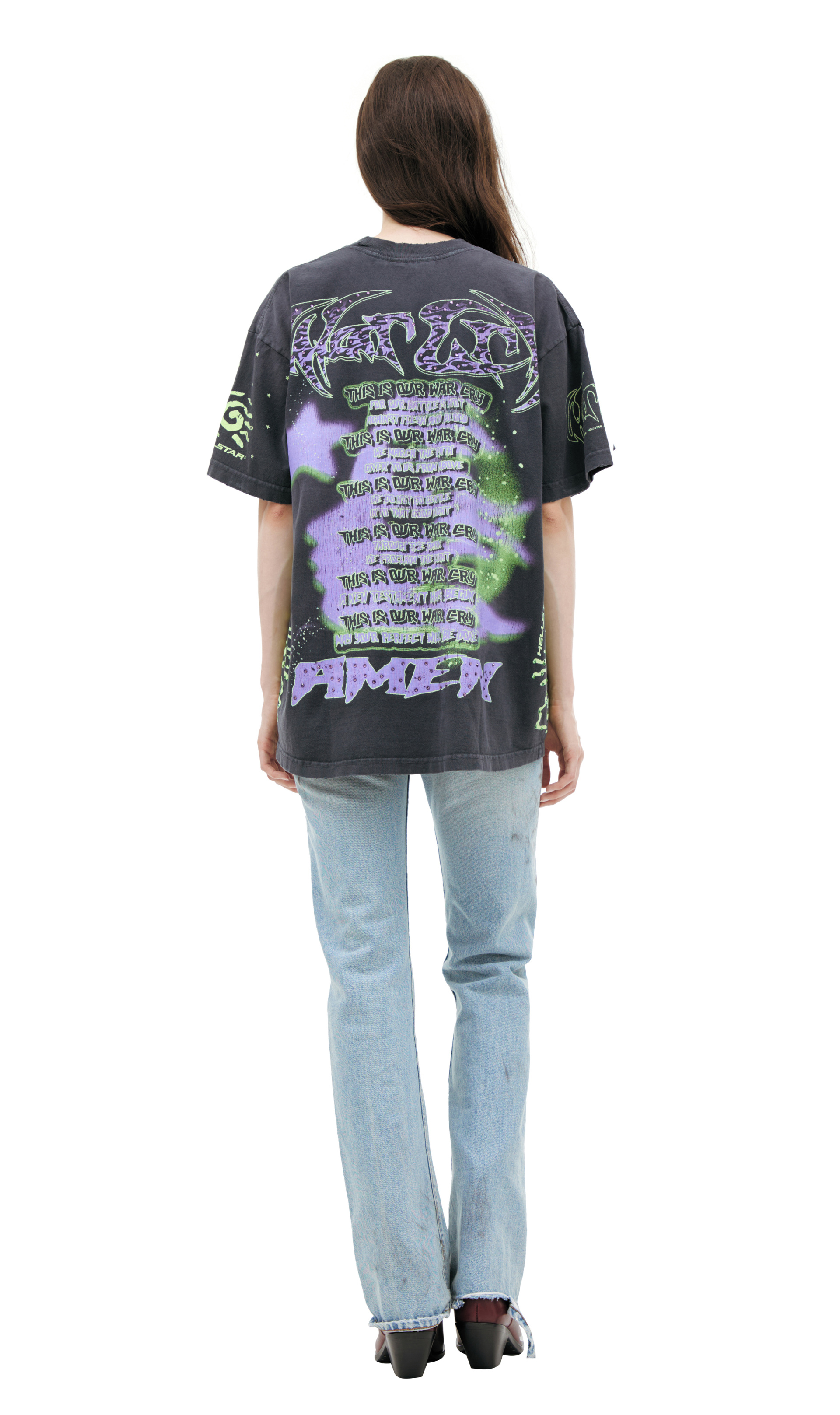 Hellstar Черная футболка с принтом