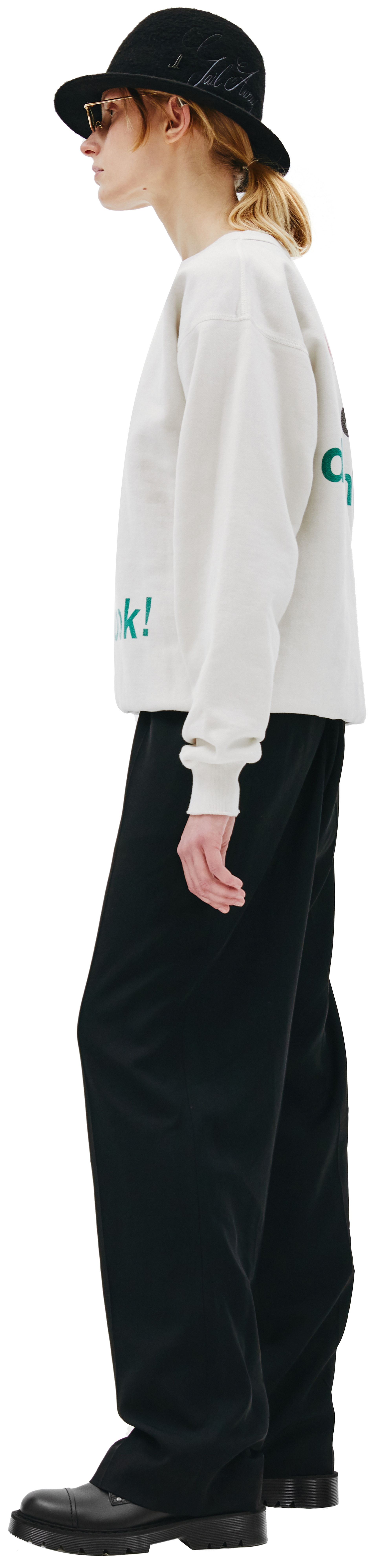 Saint Michael Белый свитшот c принтом Read a book