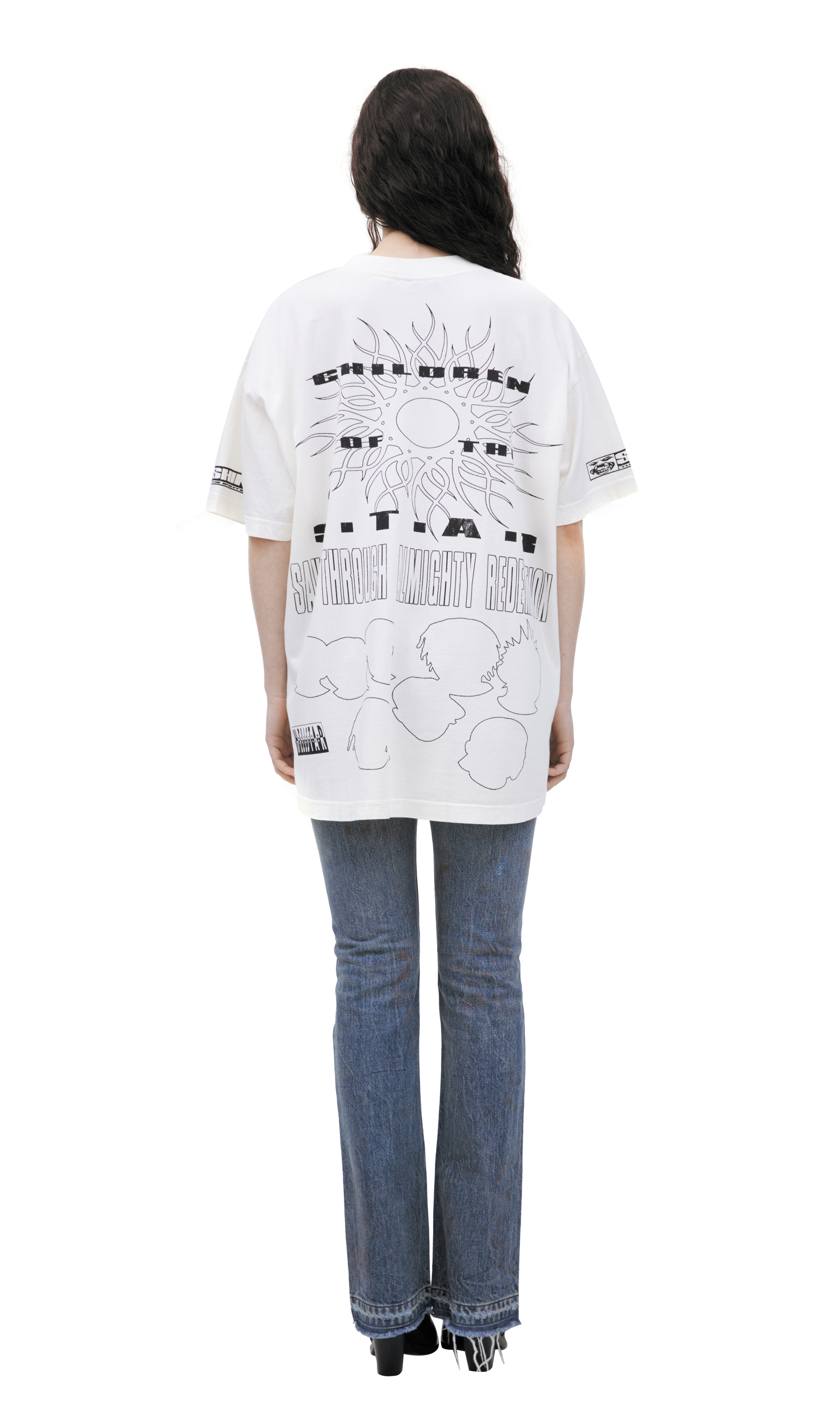 Hellstar Белая футболка с принтом