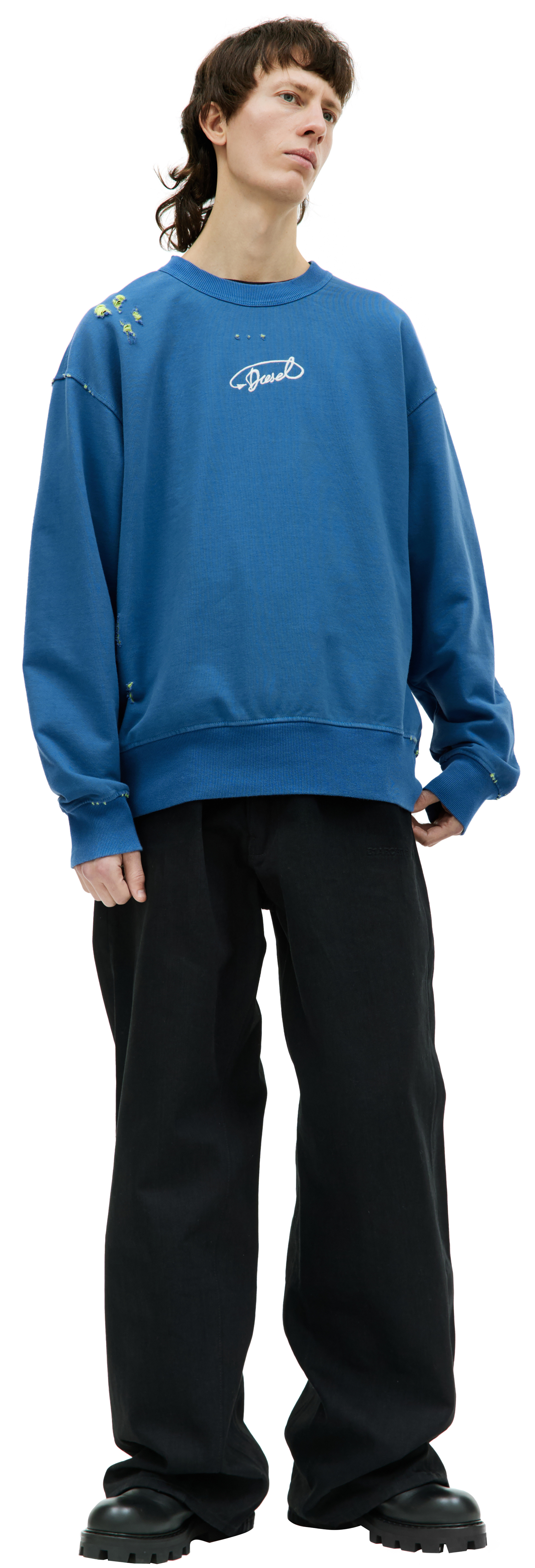 Diesel Рваный свитшот S-Macs