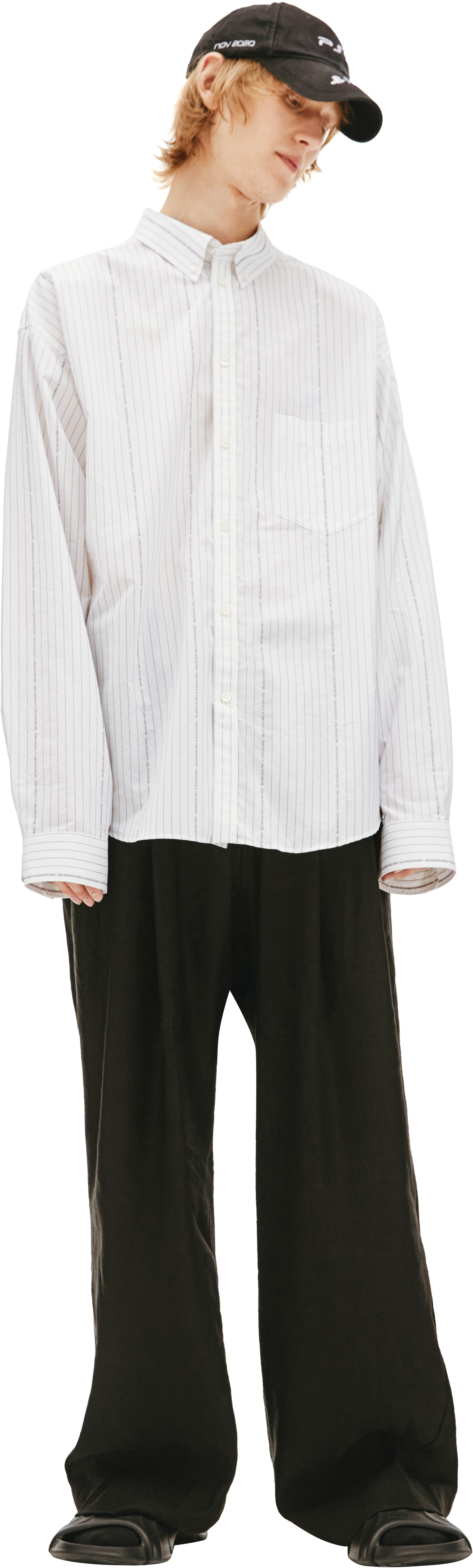 Balenciaga Белая оверсайз рубашка