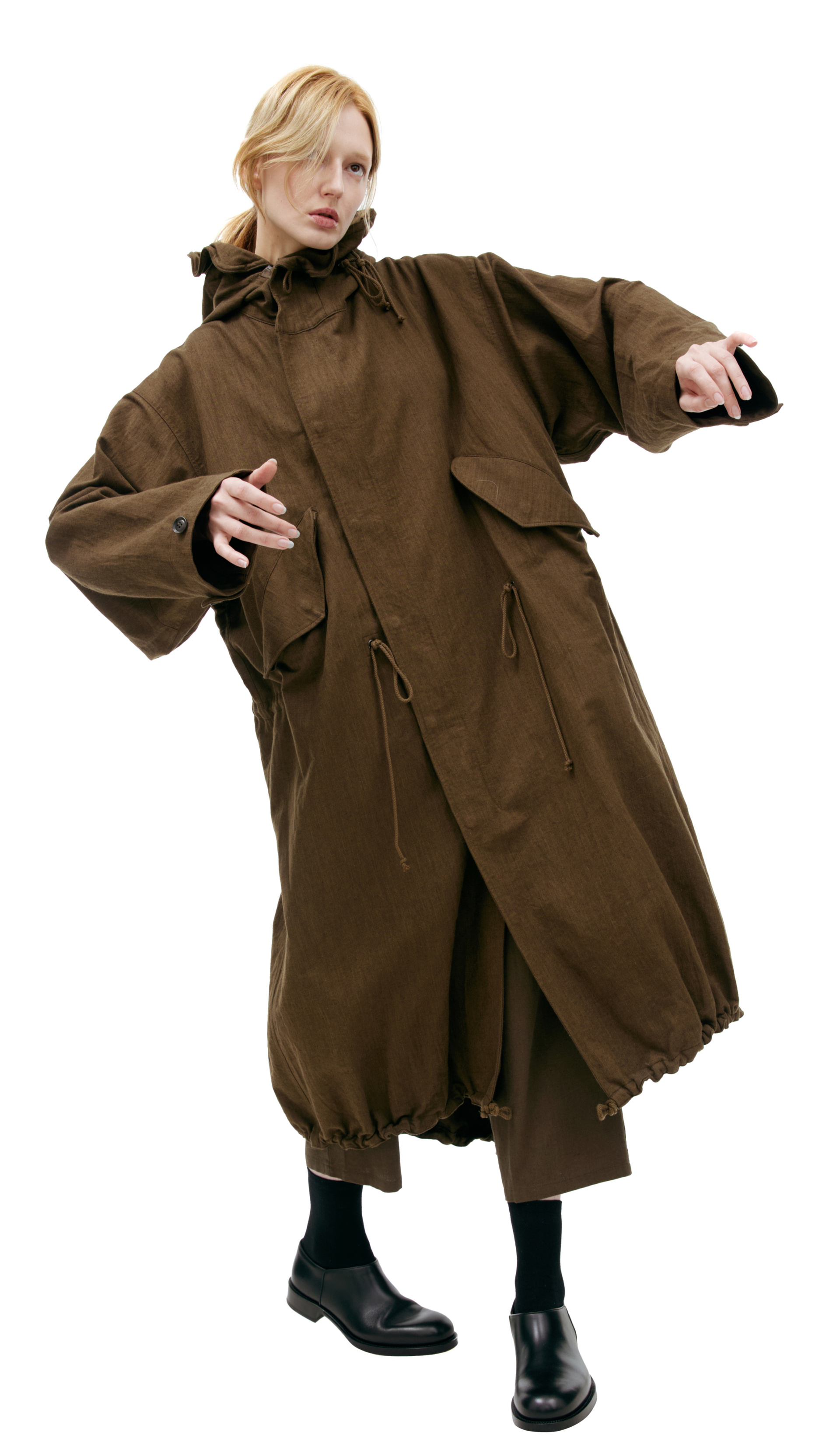 Y\'s Оверсайз парка с капюшоном