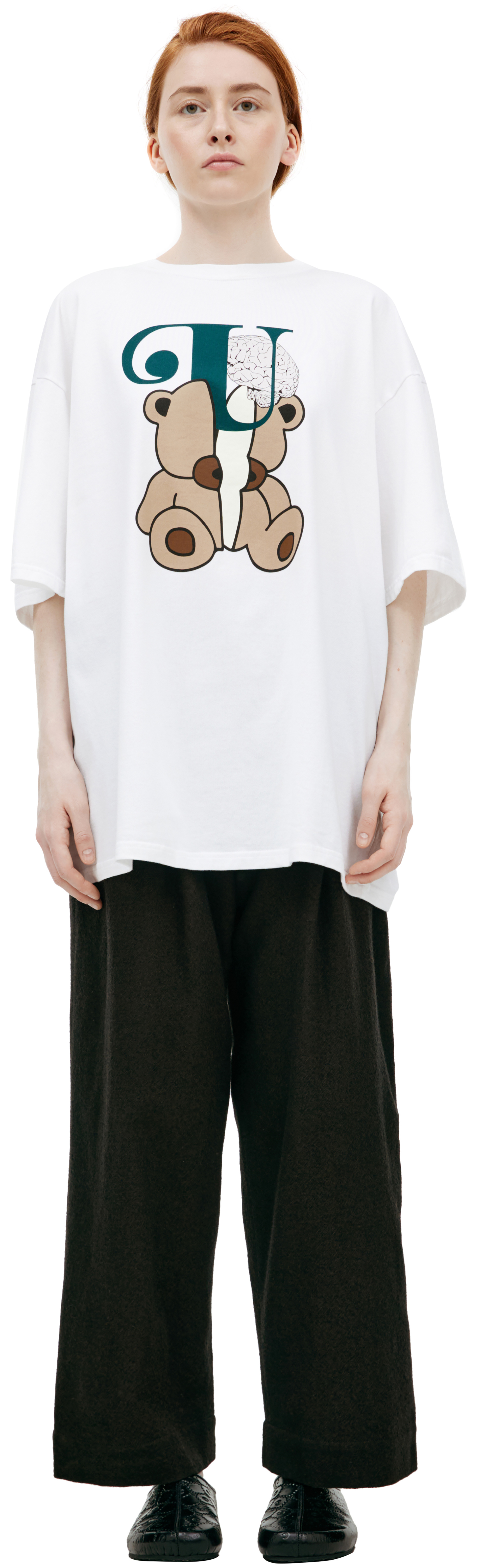 Undercover Белая футболка с принтом