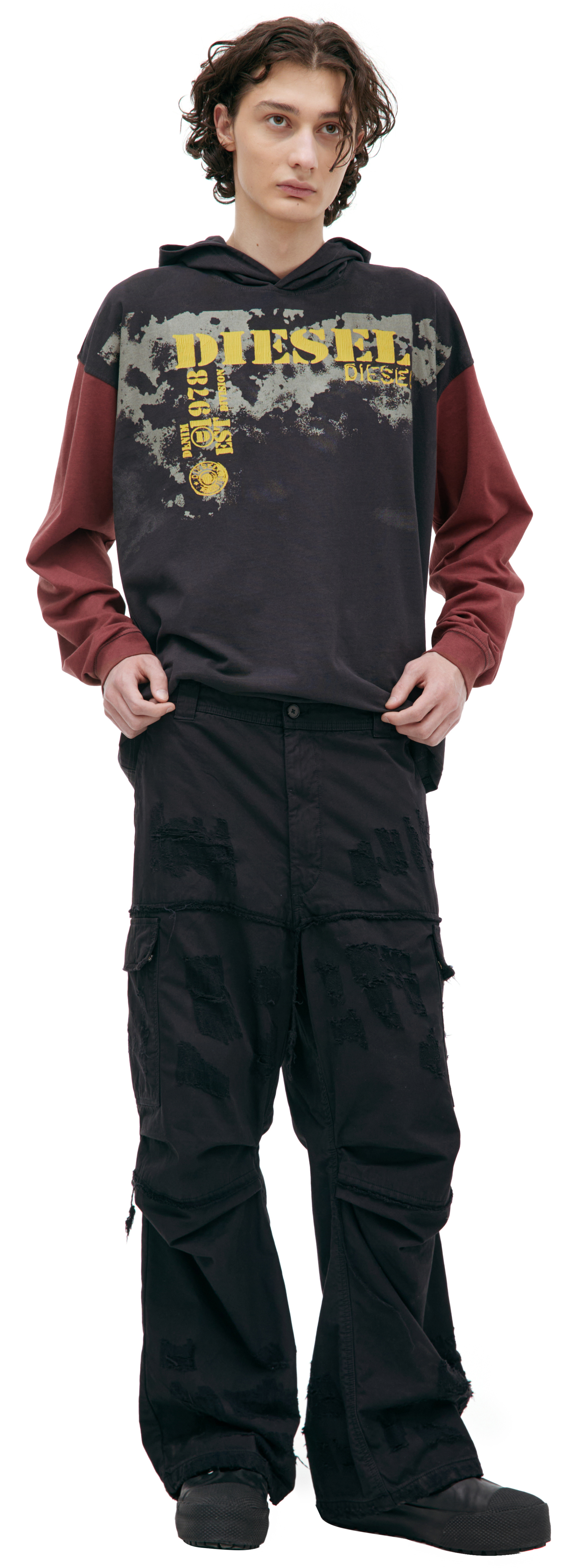 Diesel Рваные брюки карго