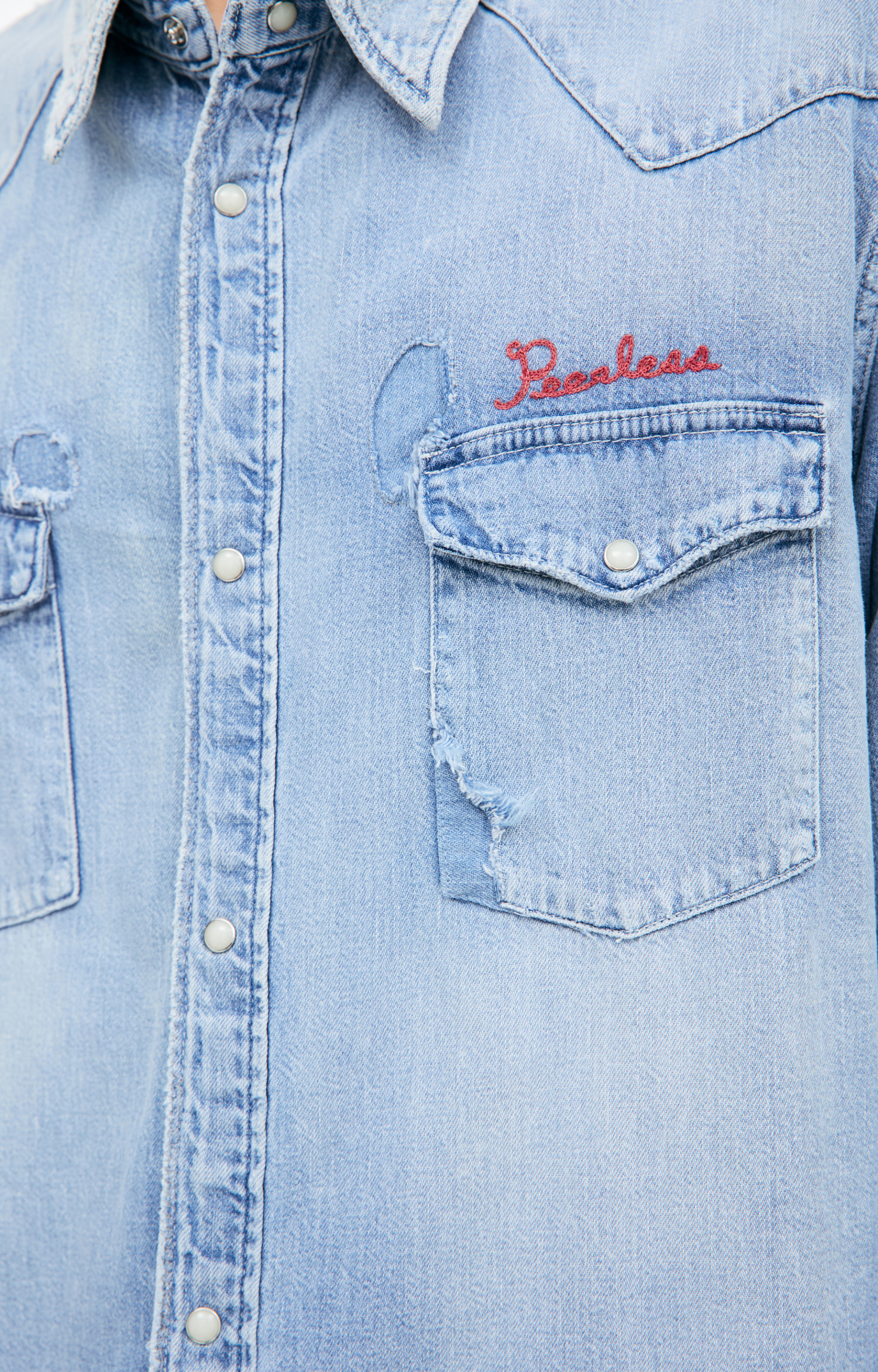 visvim Джинсовая рубашка с логотипом