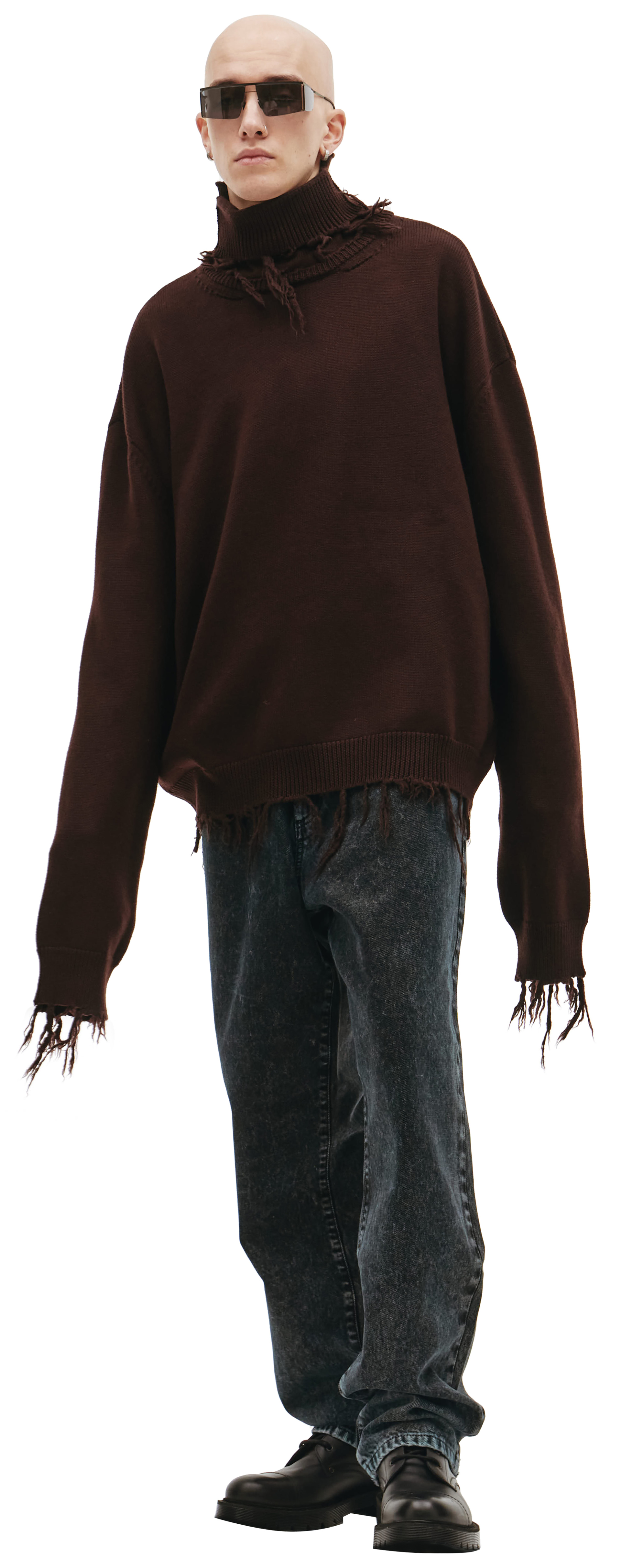 VETEMENTS Рваный свитер из шерсти