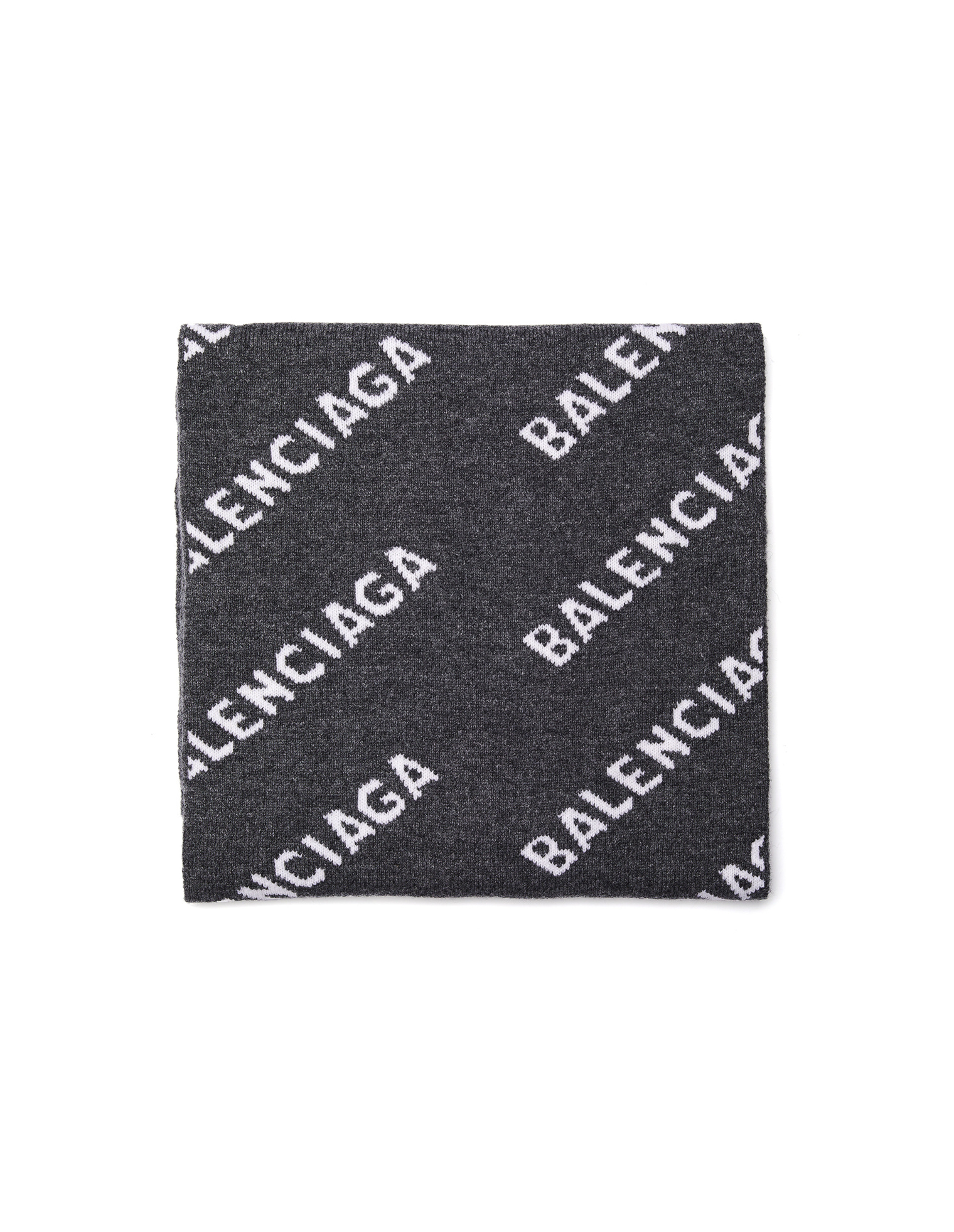 Balenciaga Шерстяной шарф 50/50 All Over Logo