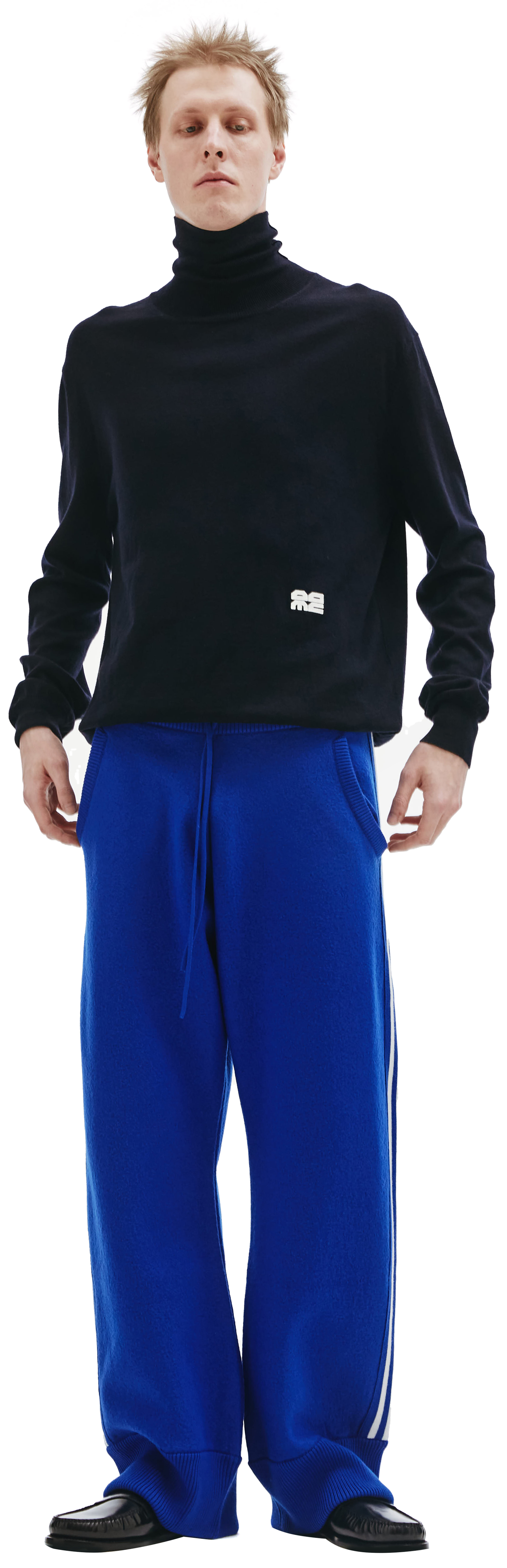 Maison Margiela Брюки из шерсти с лампасами