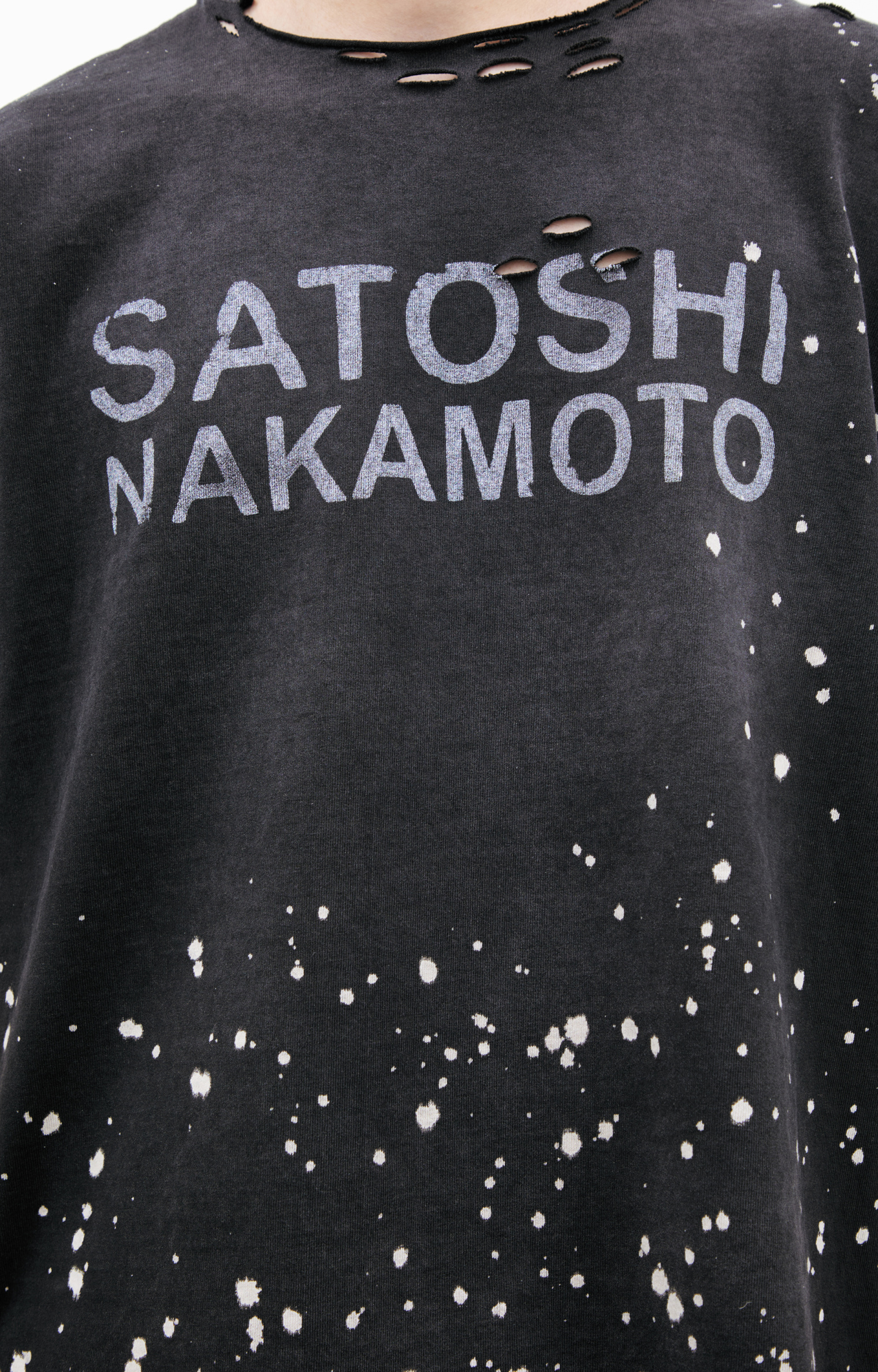 Satoshi Nakamoto Футболка с рваным эффектом