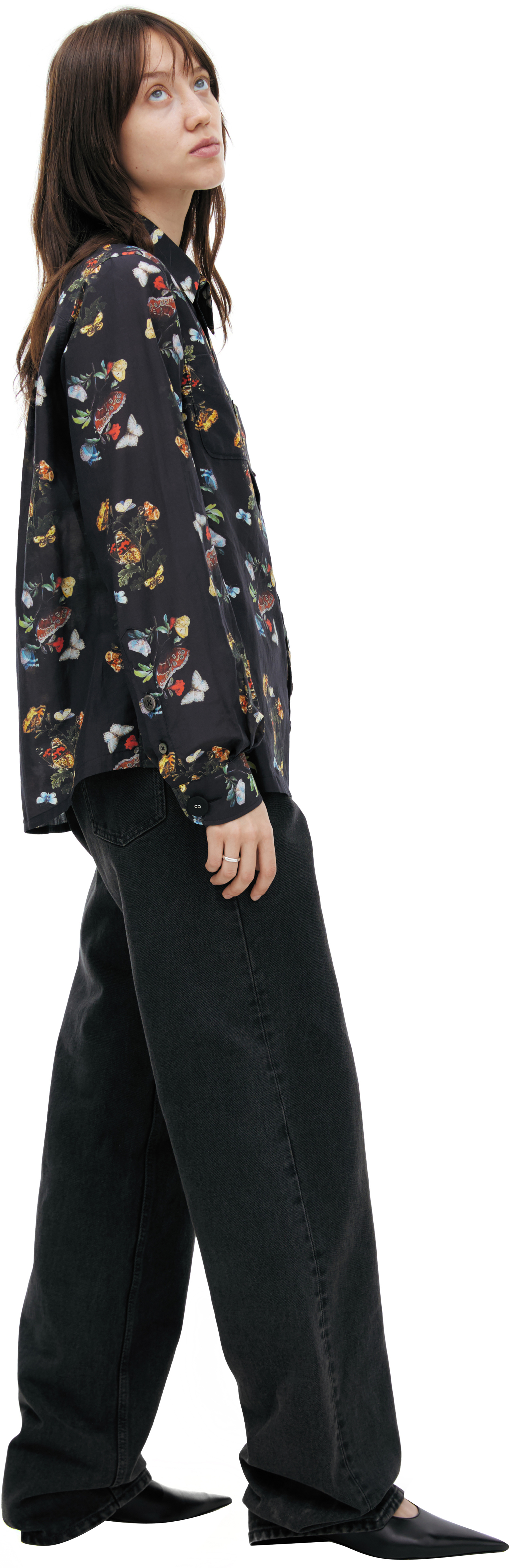 Undercover Черная блуза с монопринтом