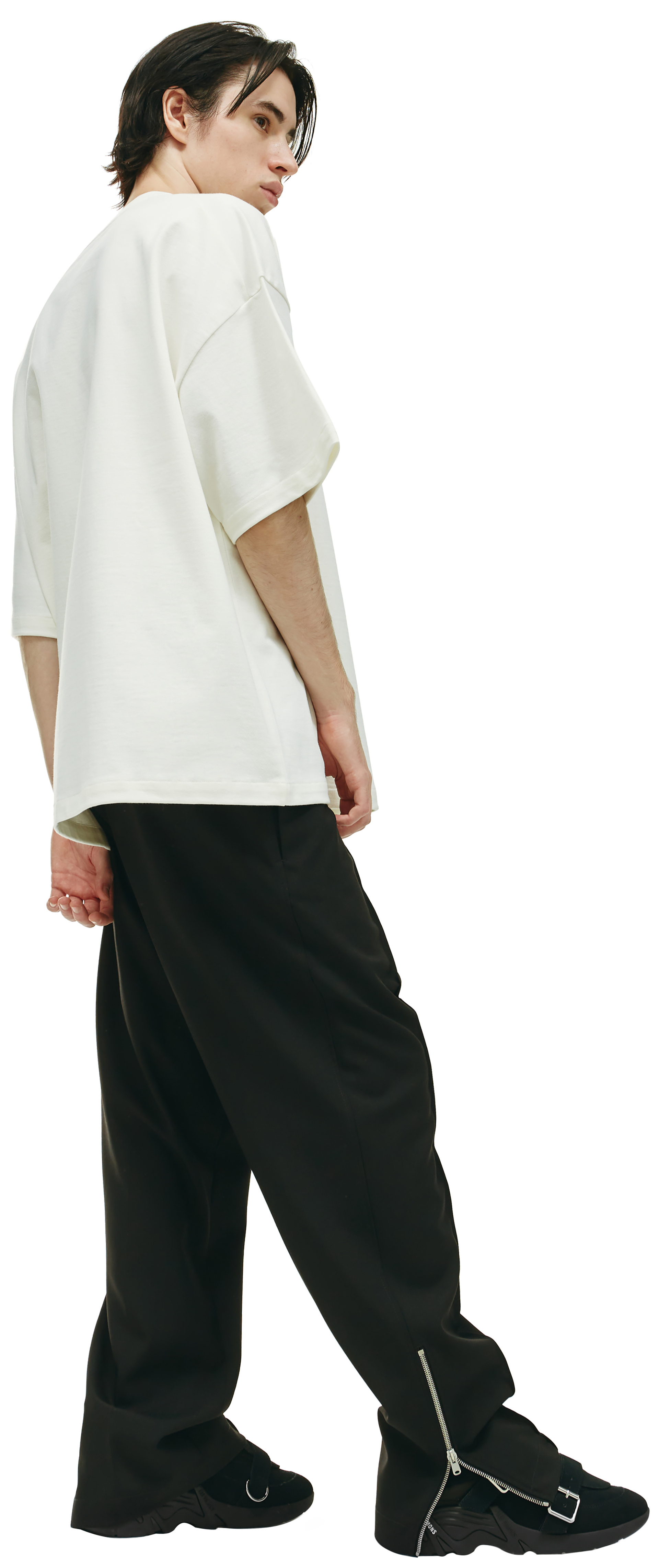 Jil Sander Оверсайз футболка с нашивкой Рак