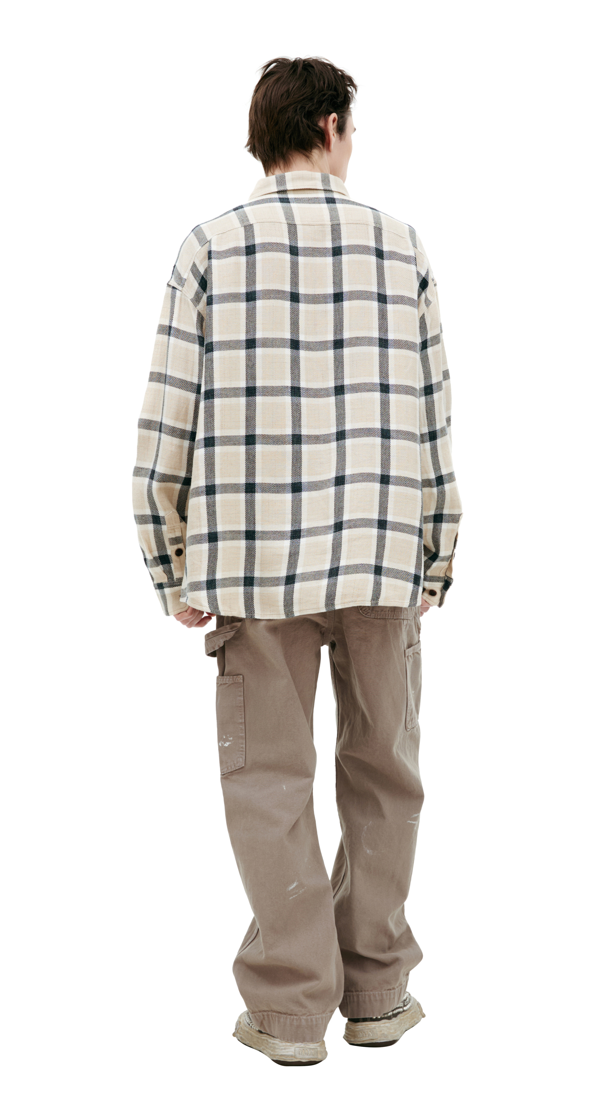 visvim Льняная рубашка в клетку