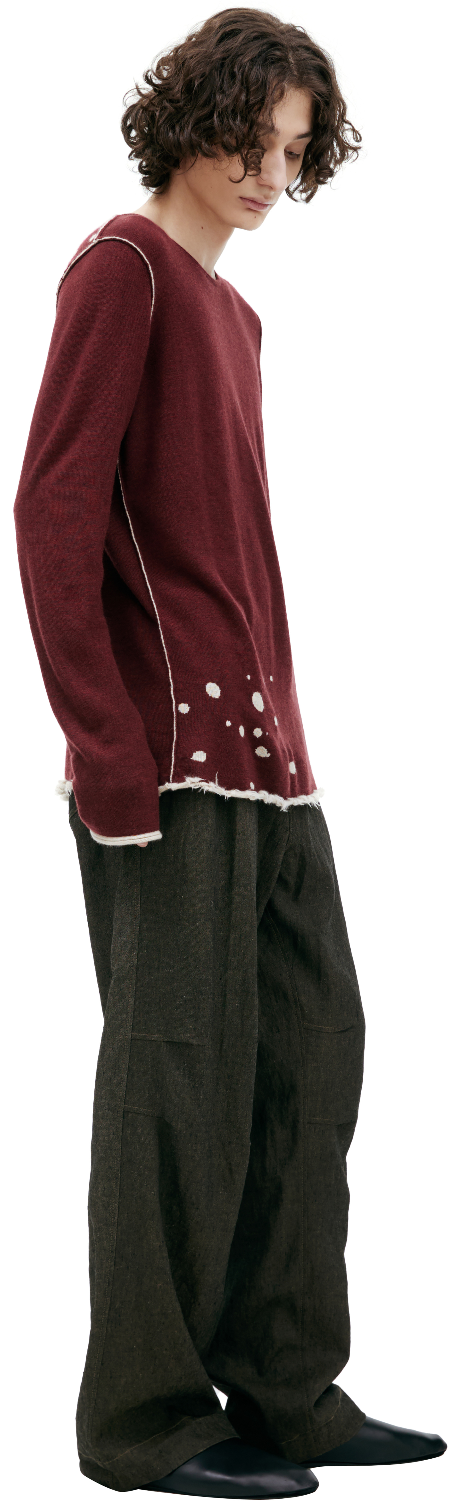 Ziggy Chen Свитер с эффектом краски