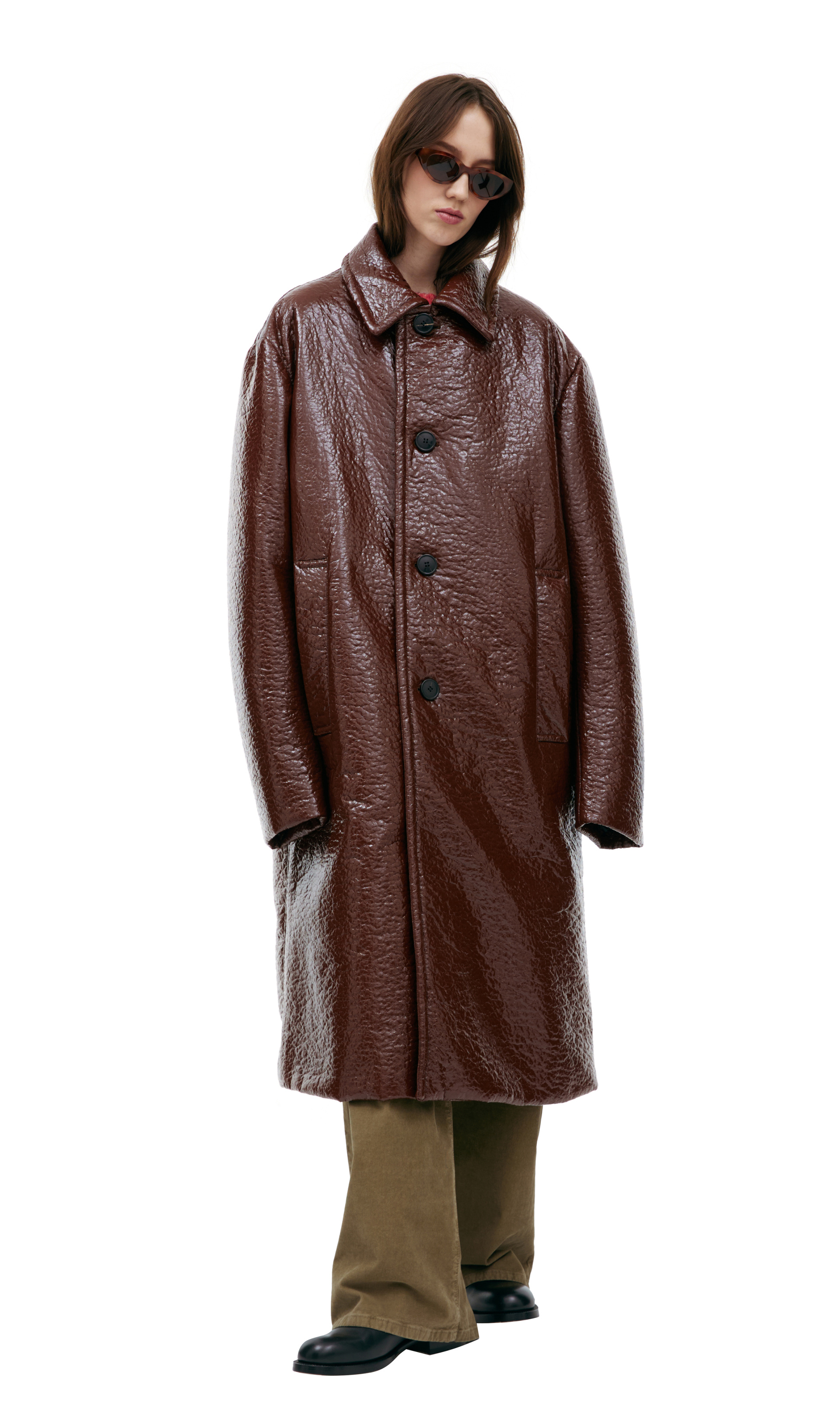 Dries Van Noten Пальто с мятым эффектом