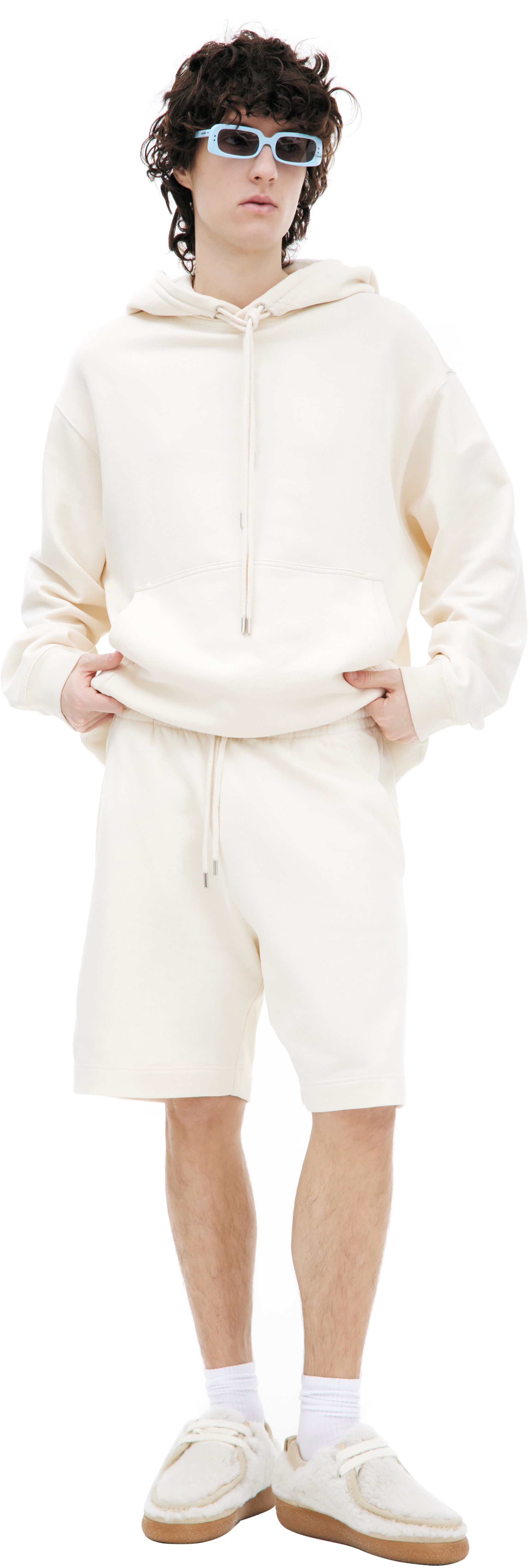 Dries Van Noten Белые шорты из хлопка