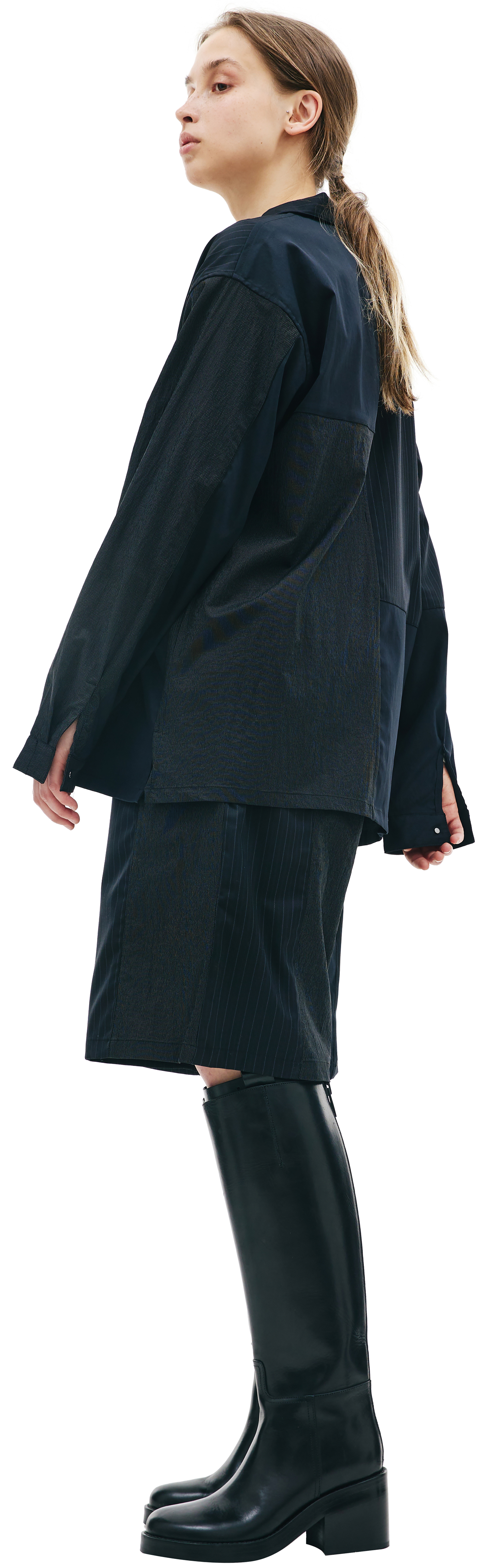 KIMMY Рубашка пэчворк в полоску