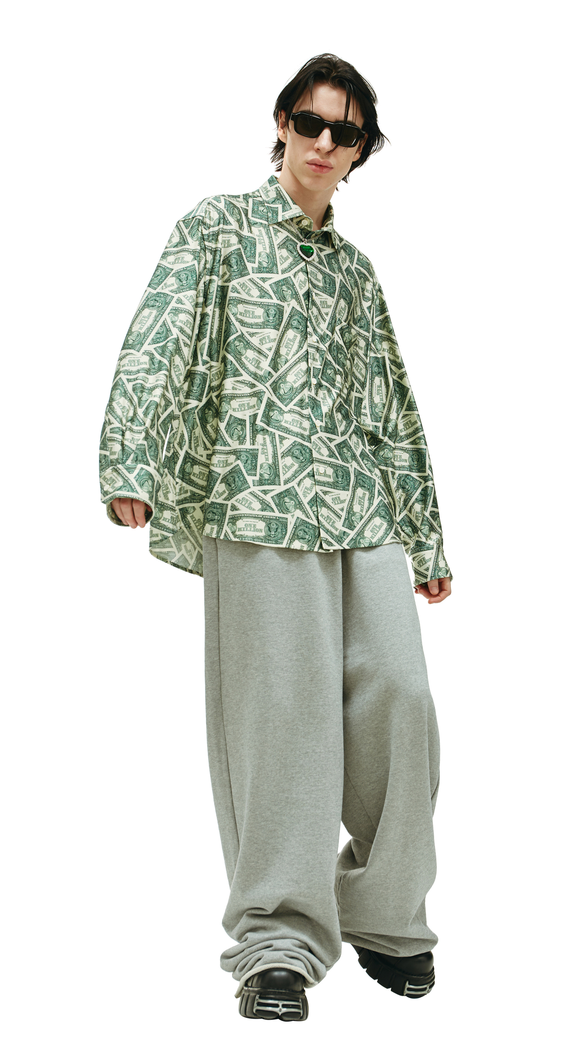 VETEMENTS Рубашка с монопринтом Million dollar