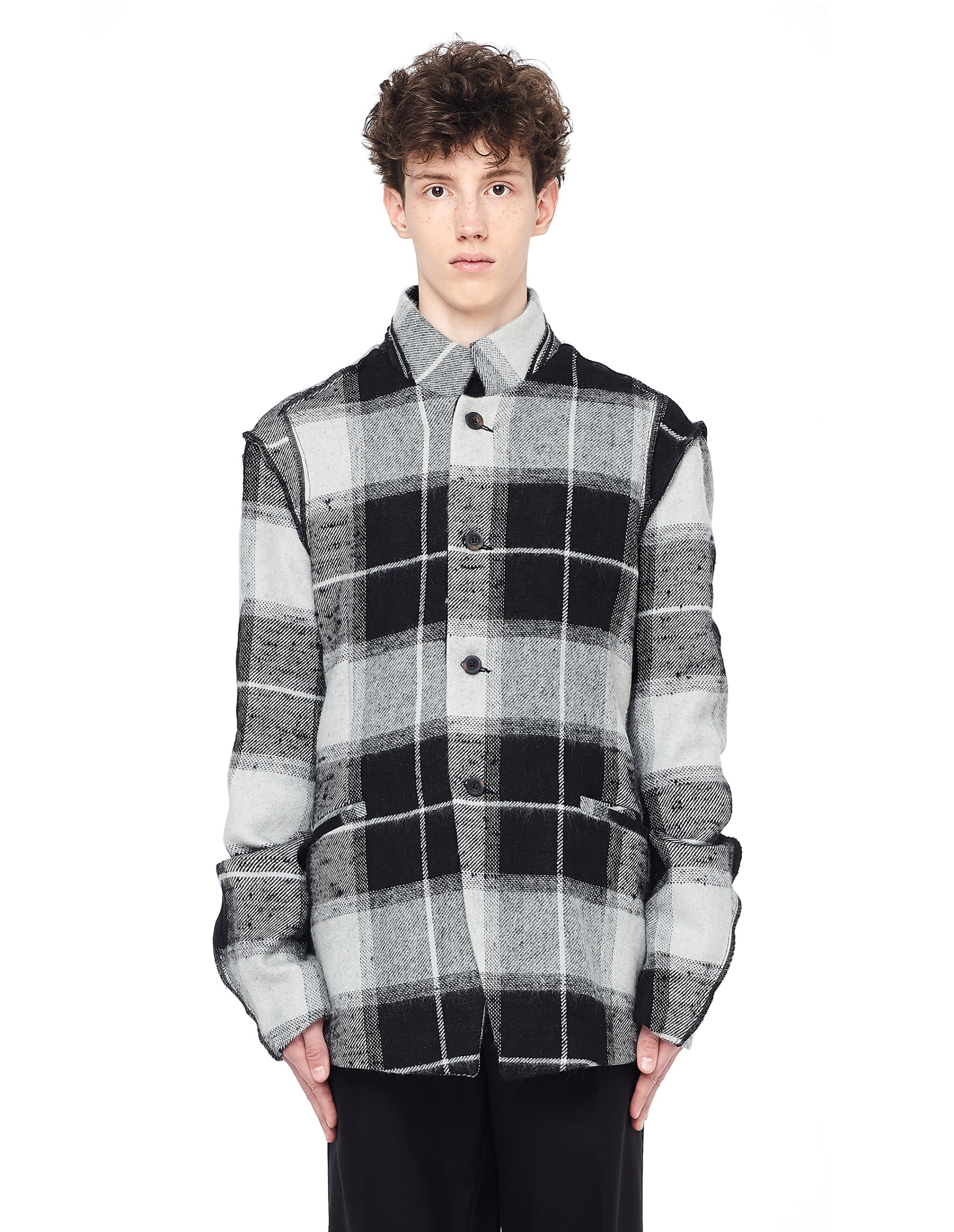 Lost&Found Пиджак из шерсти в клетку